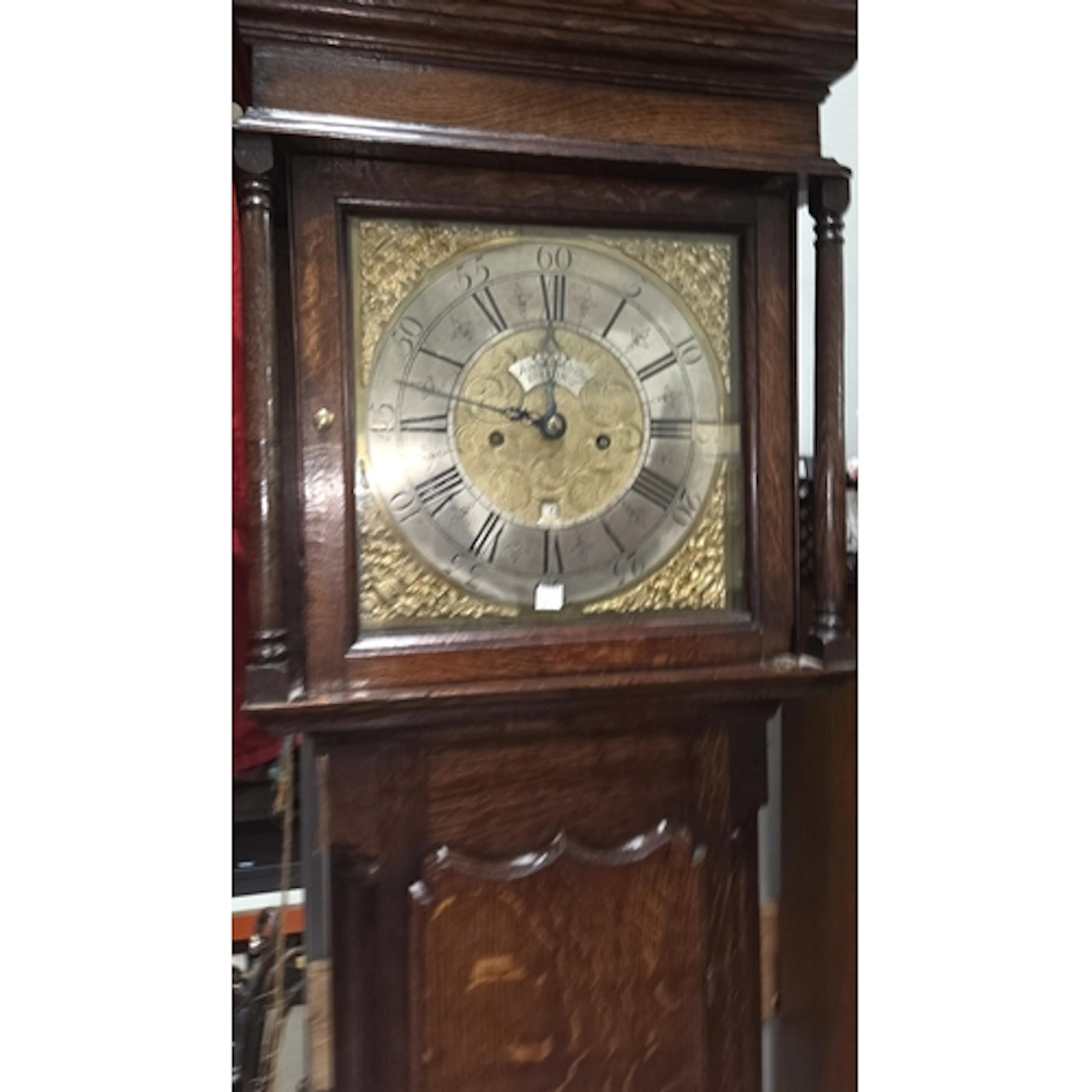 Kere Sandring Bolton, Long case clock, brass dial, antique o...