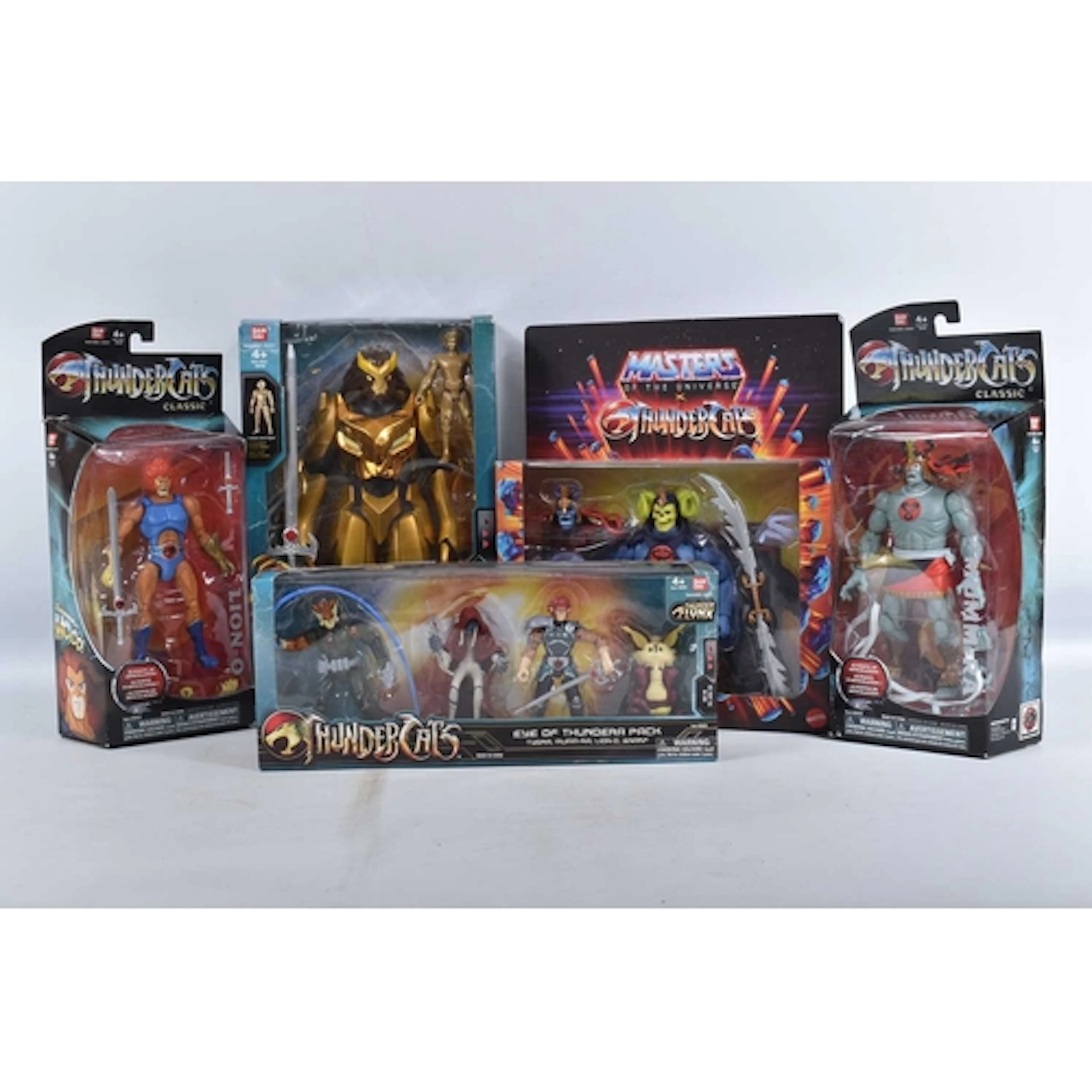 FIVE BOXED THUNDERCATS FIGURES, to include a sealed Mattel M...