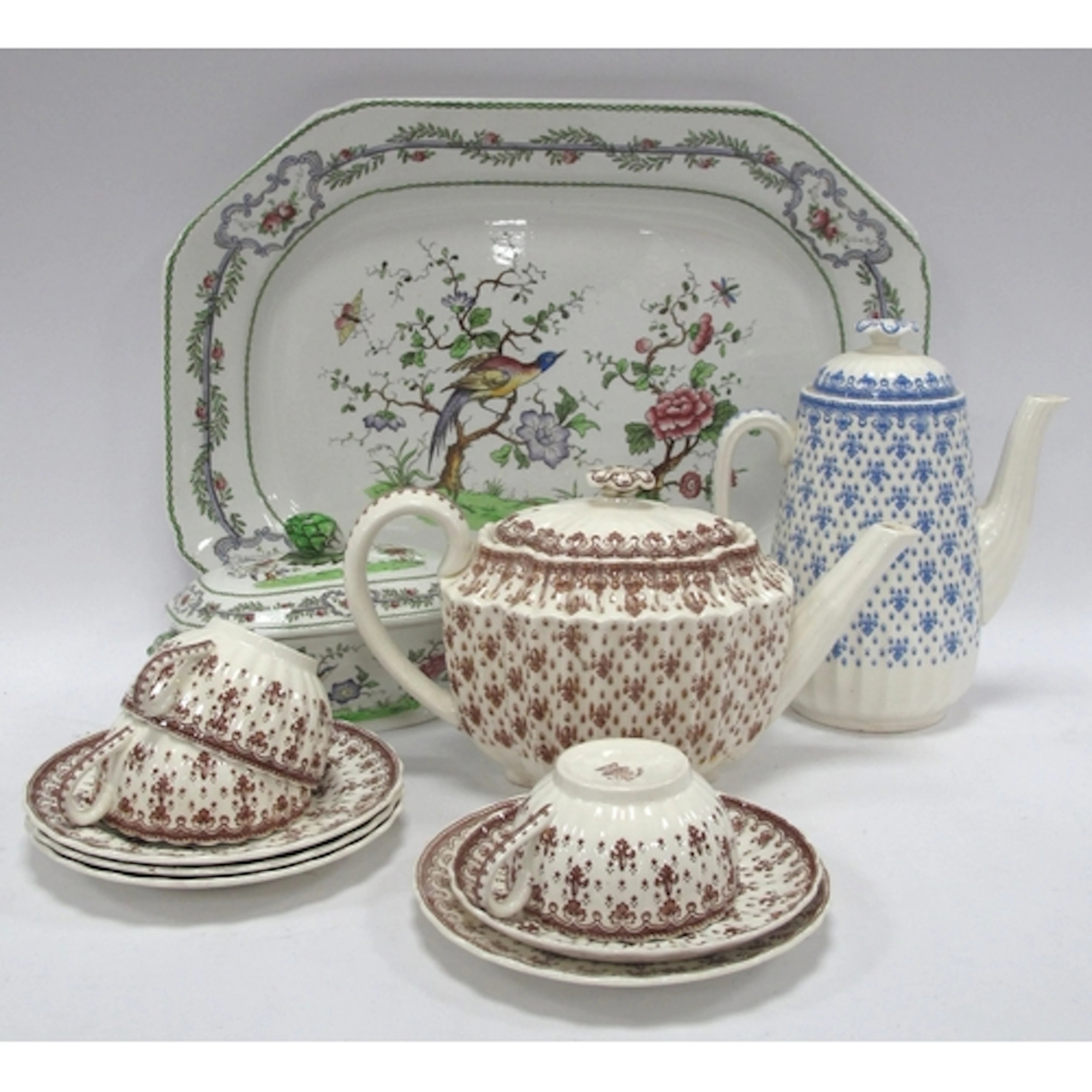 Antique Copeland Spode tablewares, including "Chelsea" patte...