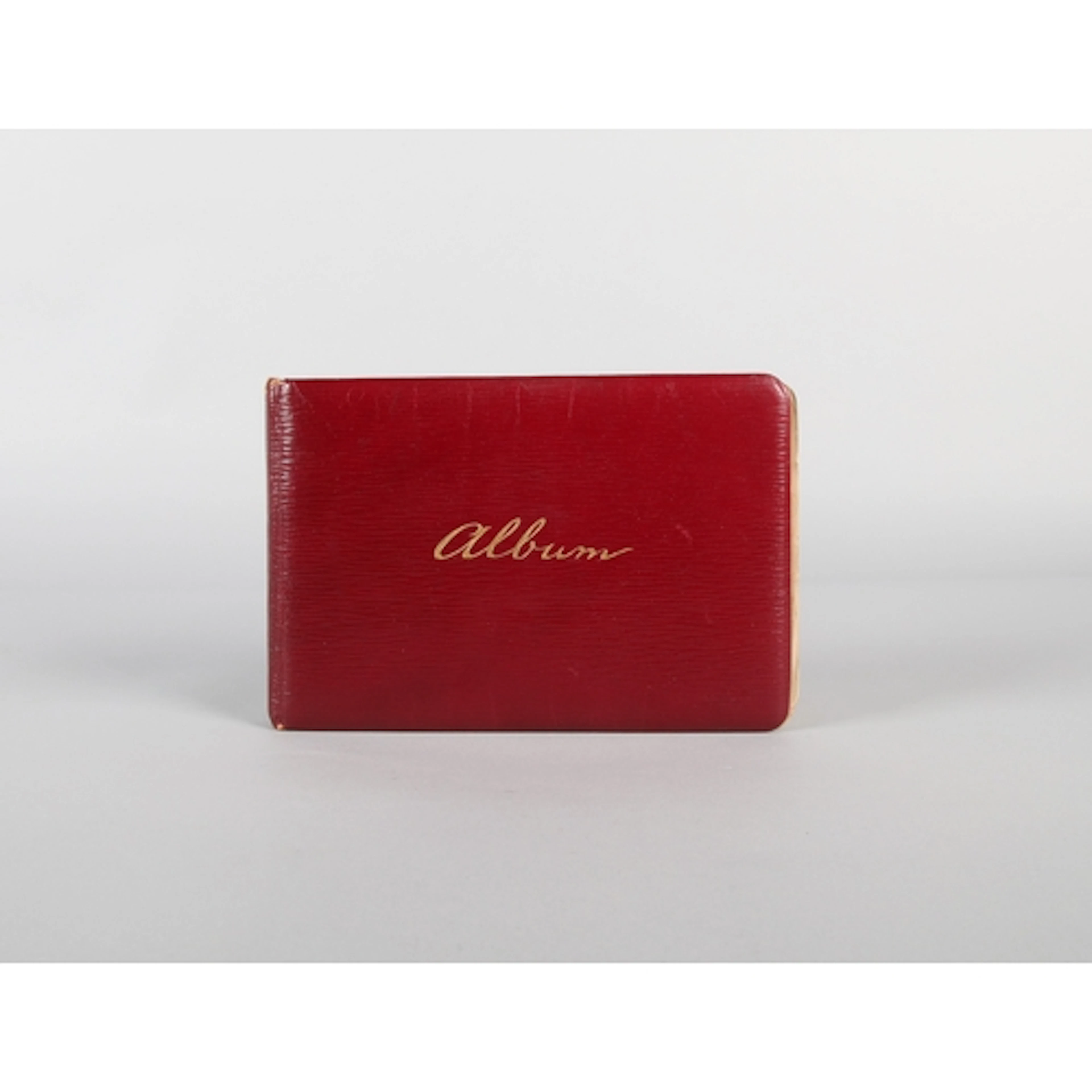 Red Moroccan Edwardian autograph / album book, containing Dr...