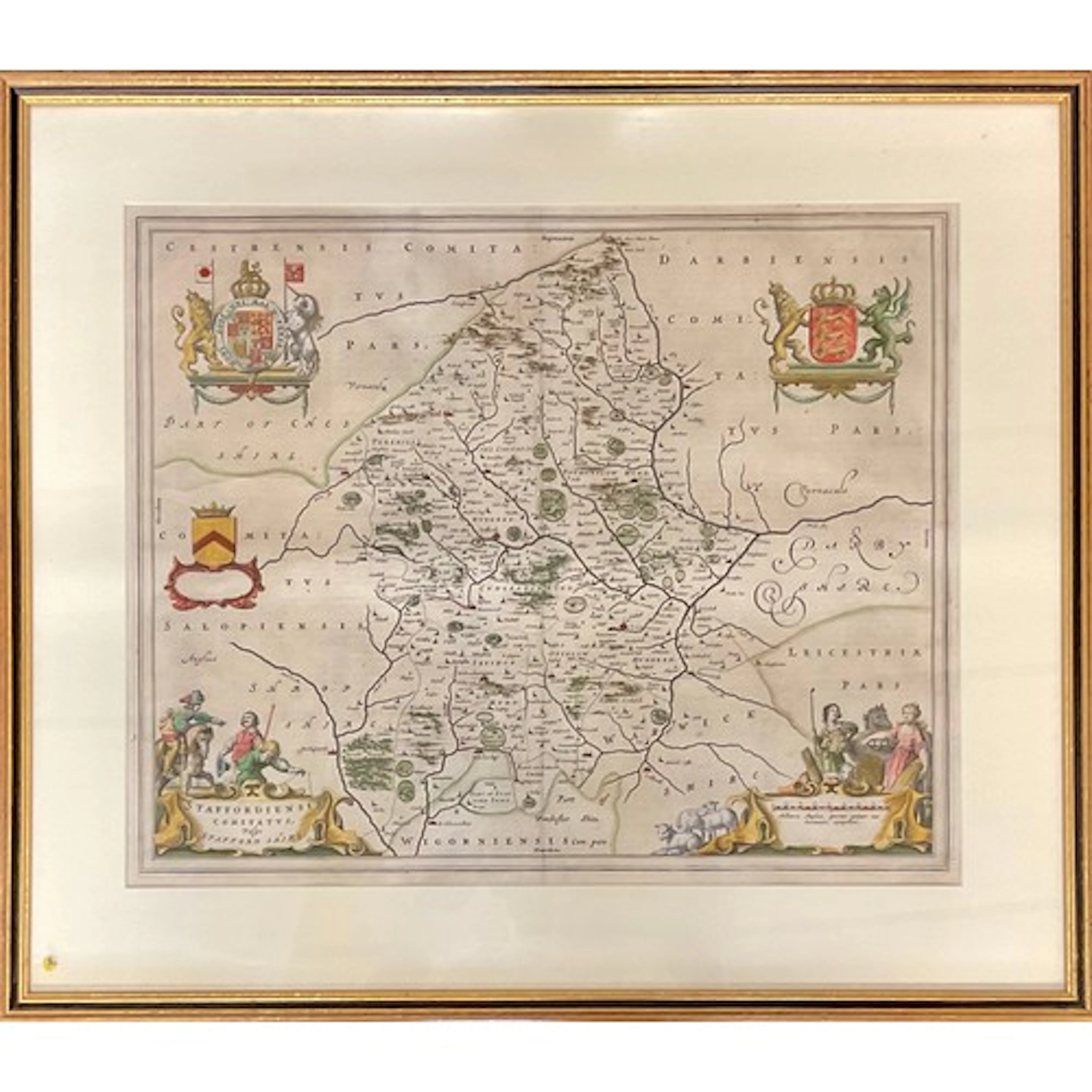 Maps - Joan Blaeu (1596-1673), Staffordiensis Comitatus, cou...
