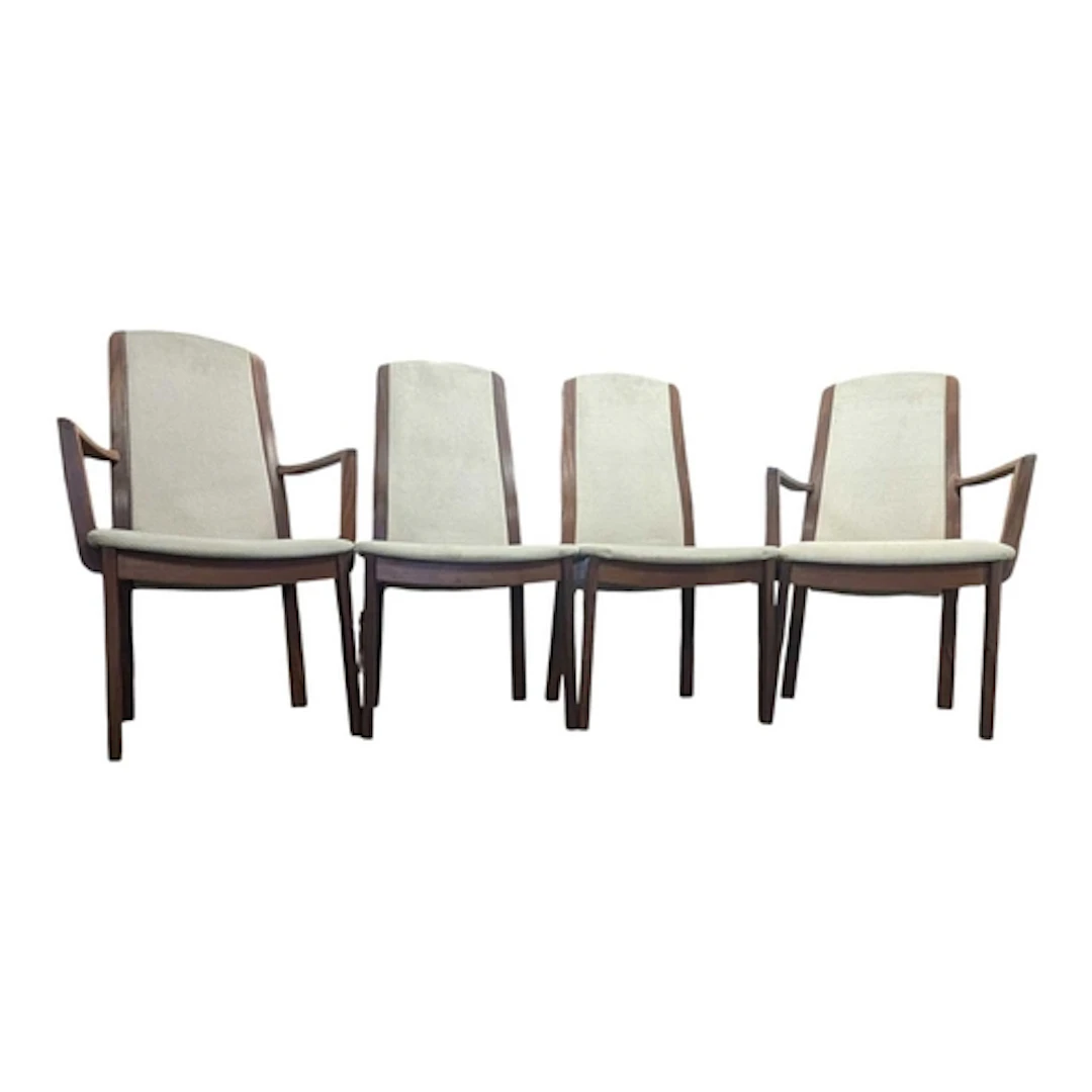 G Plan Furniture - Set of four mid century teak high-back di...