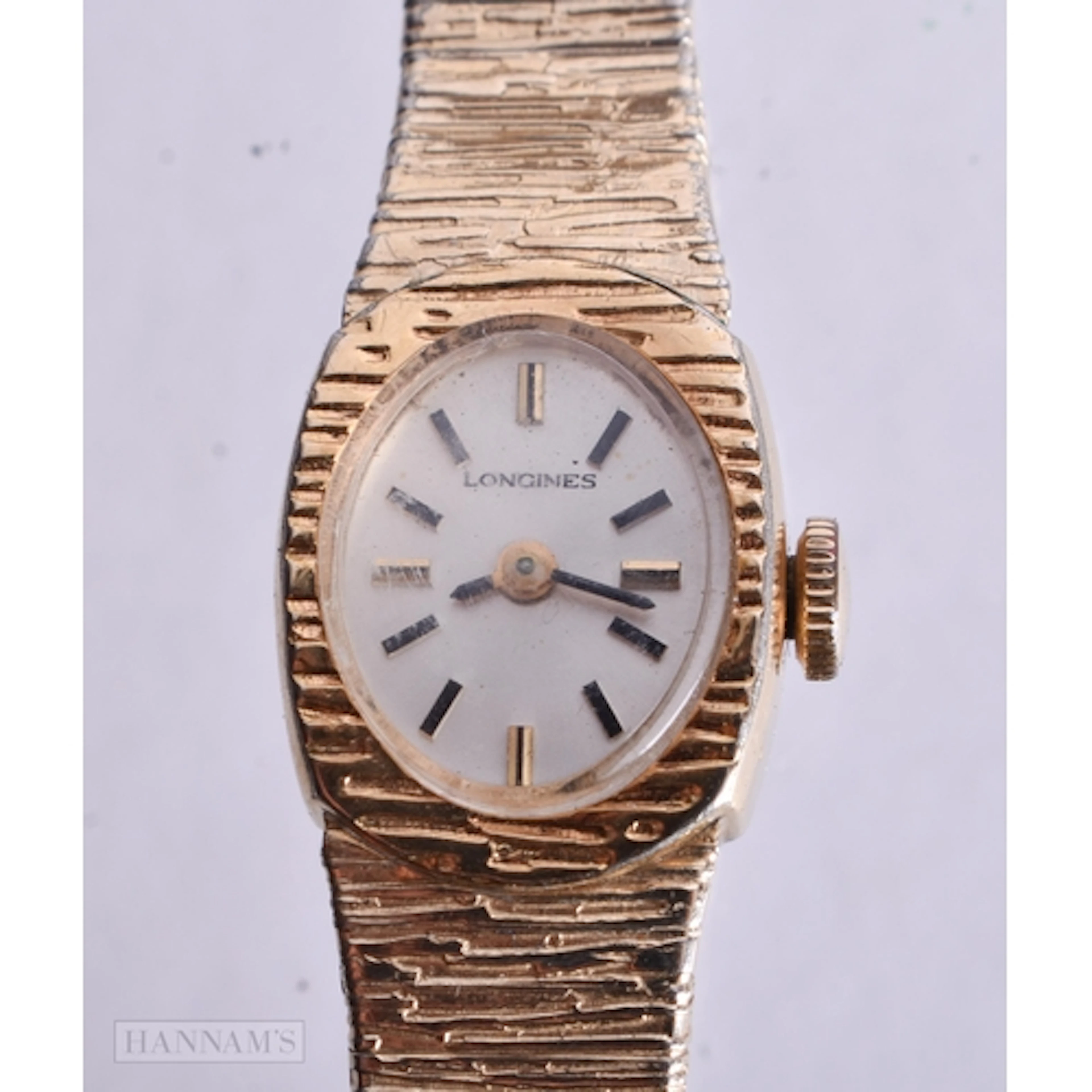 A LONGINES WRIST WATCH. Running. 1.5 cm wide.