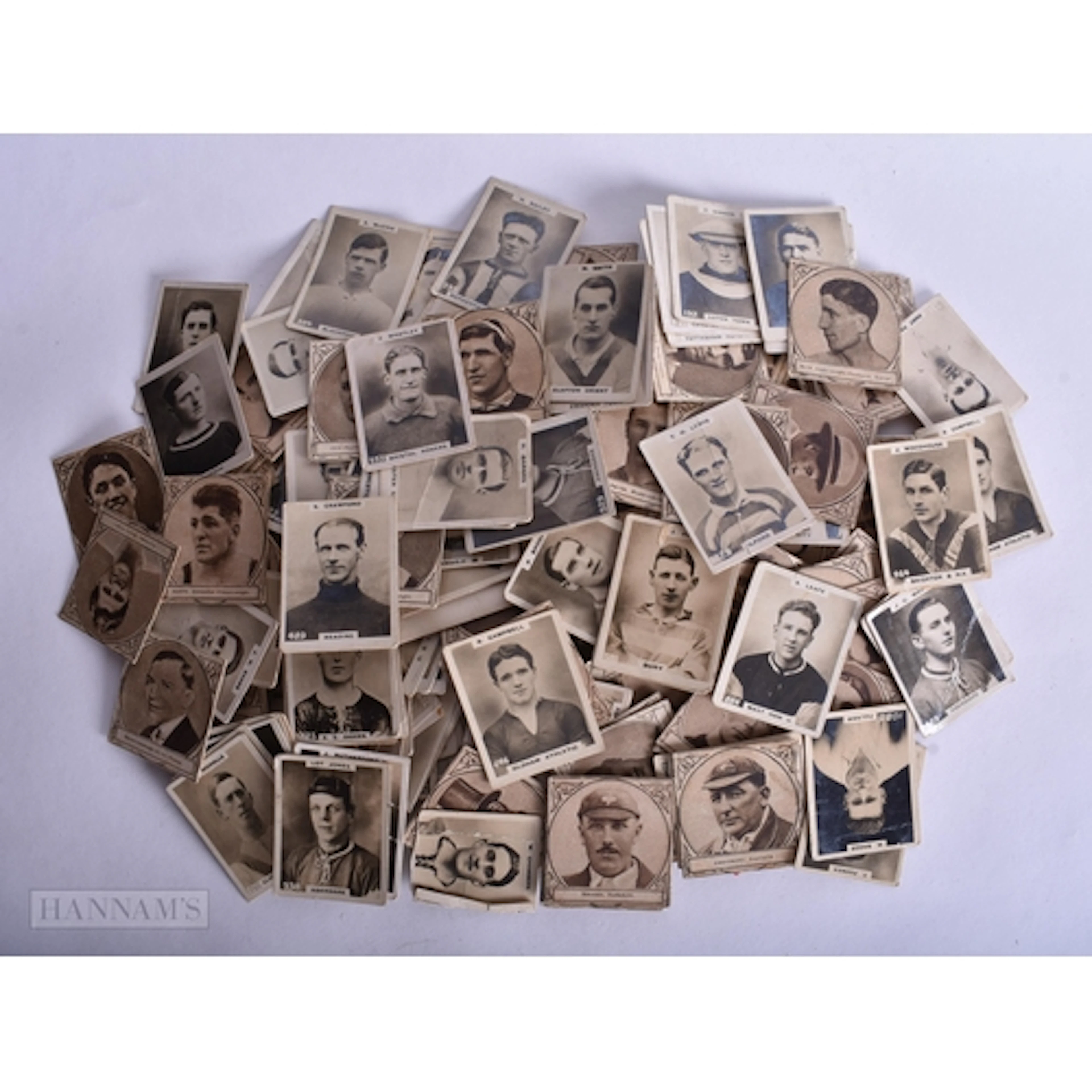 ASSORTED FOOTBALL & SPORTING INTEREST CIGARETTE CARDS. (qty)