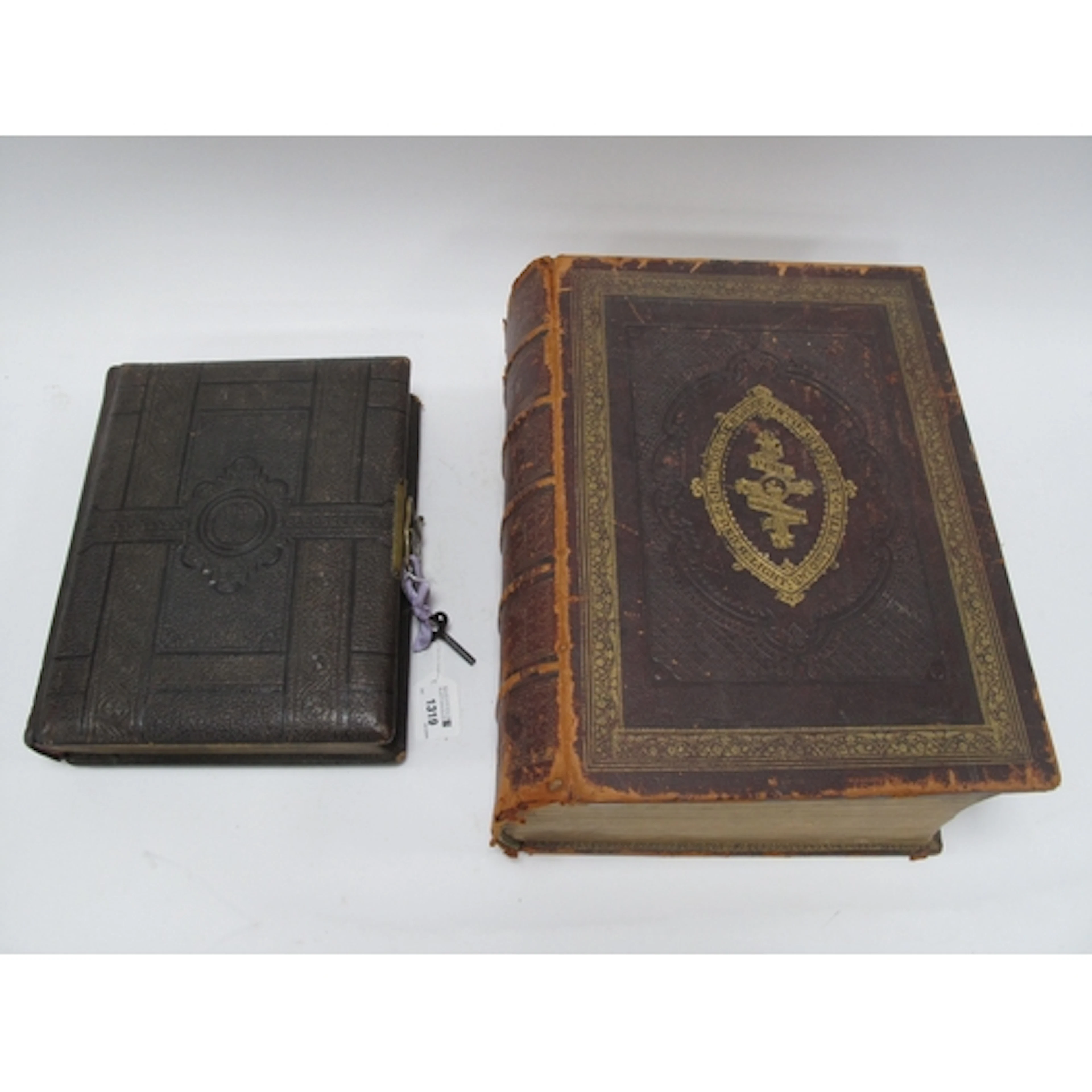 Antique Bible and Victorian Musical Photograph Album, compri...