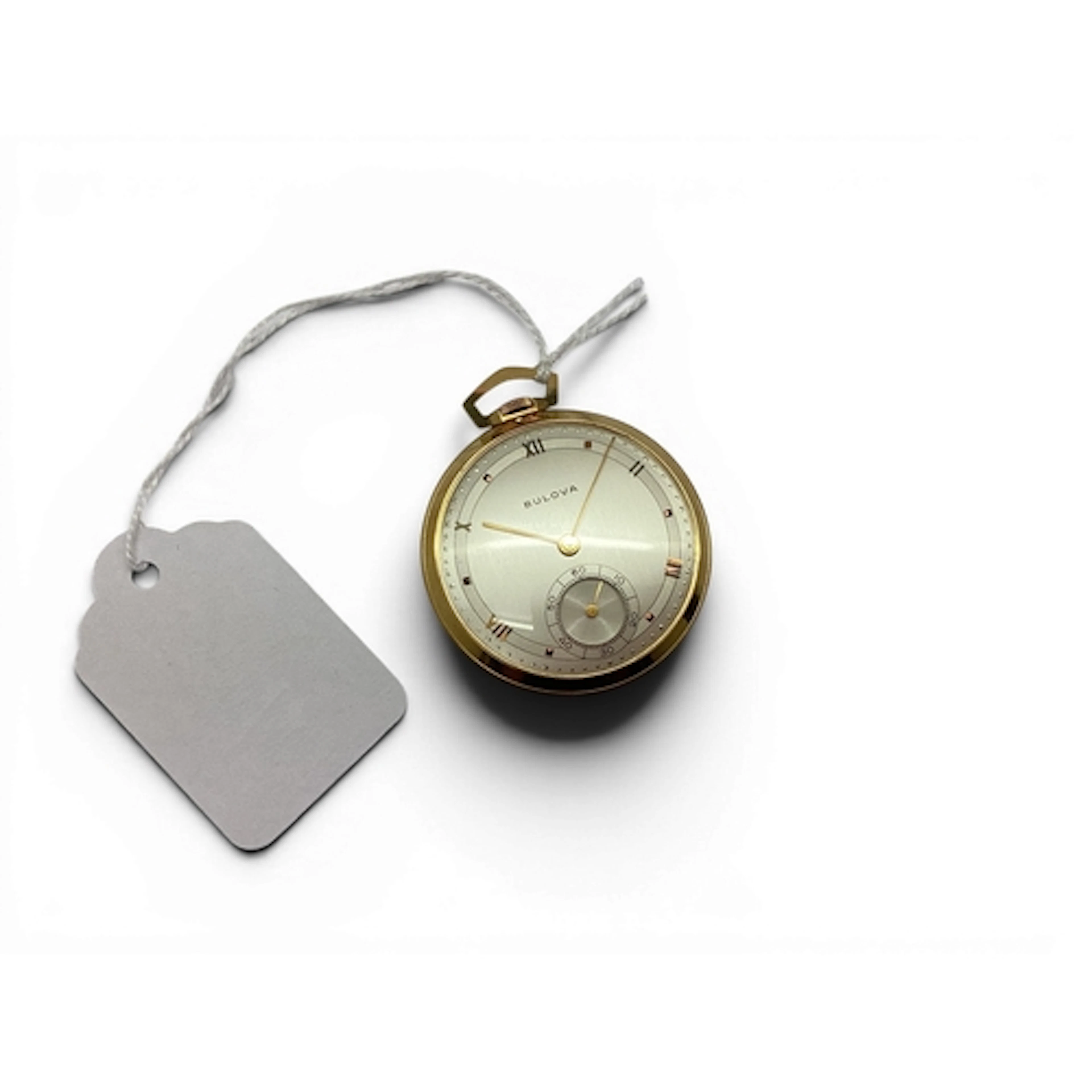 Bulova; An Art Deco Style Openface Pocket Watch, the signed ...