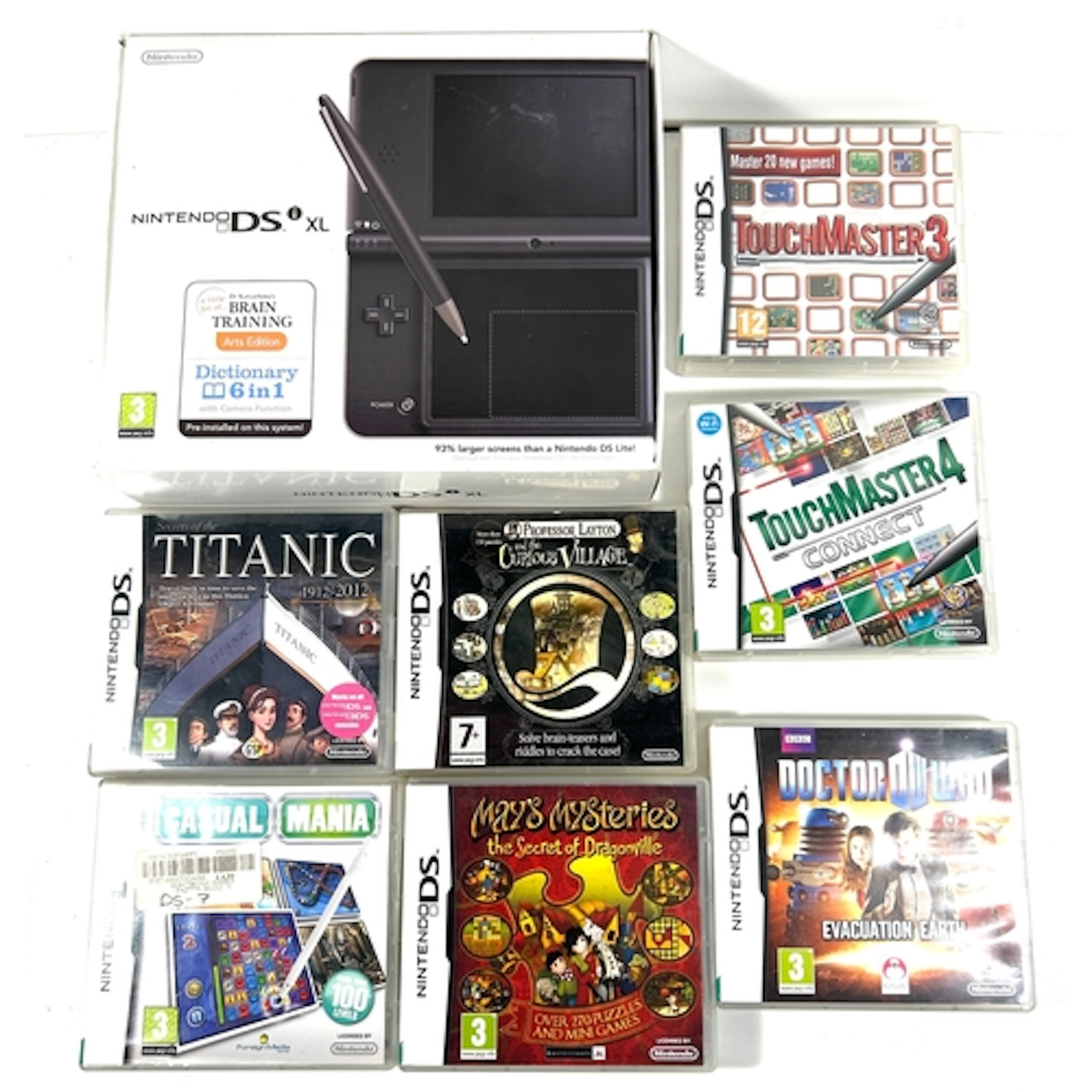 GAMEING. A Nintendo DS i XL box only with inserts, booklets ...
