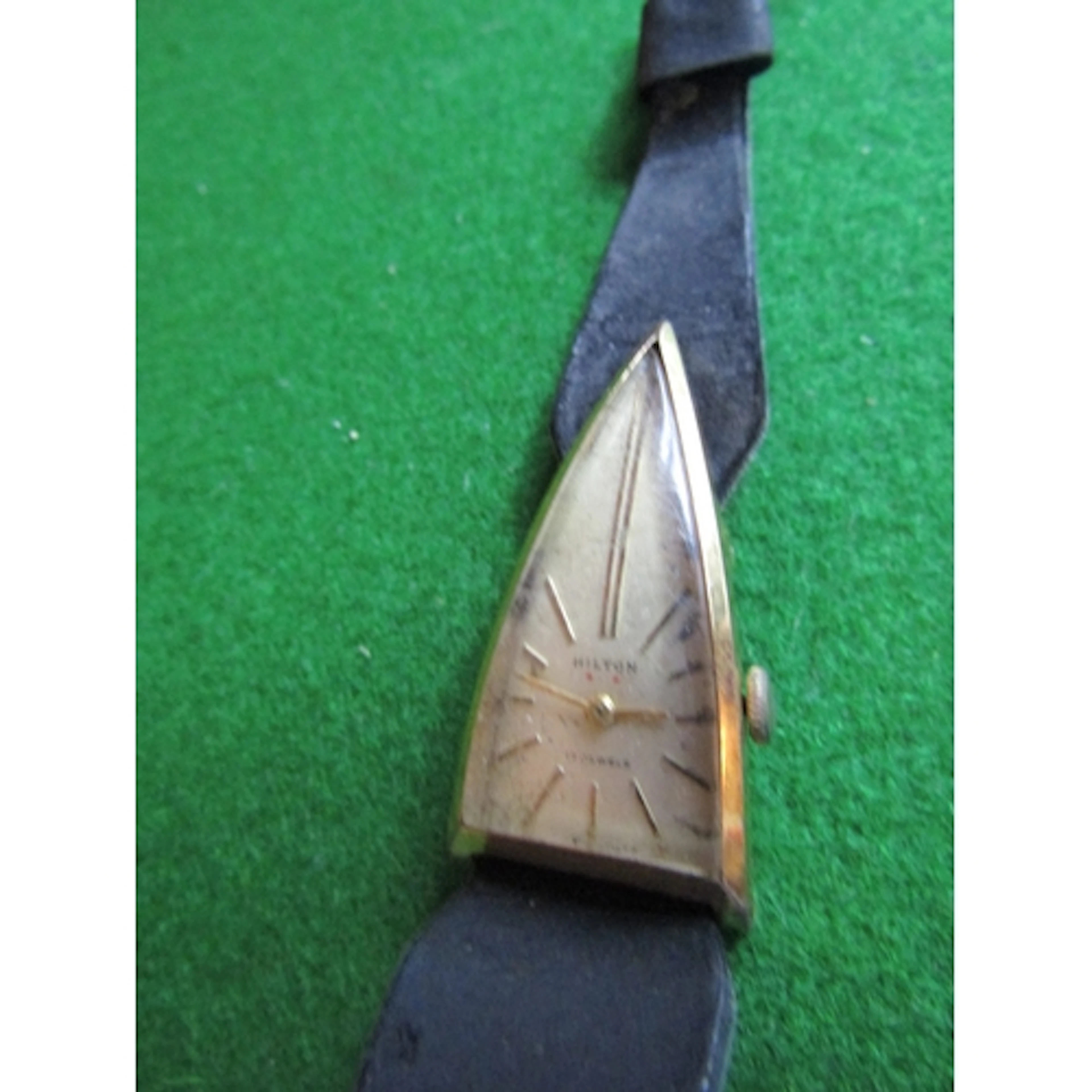 Vintage Hilton 17 Jewel Ladies Triangular Form Wrist Watch C...