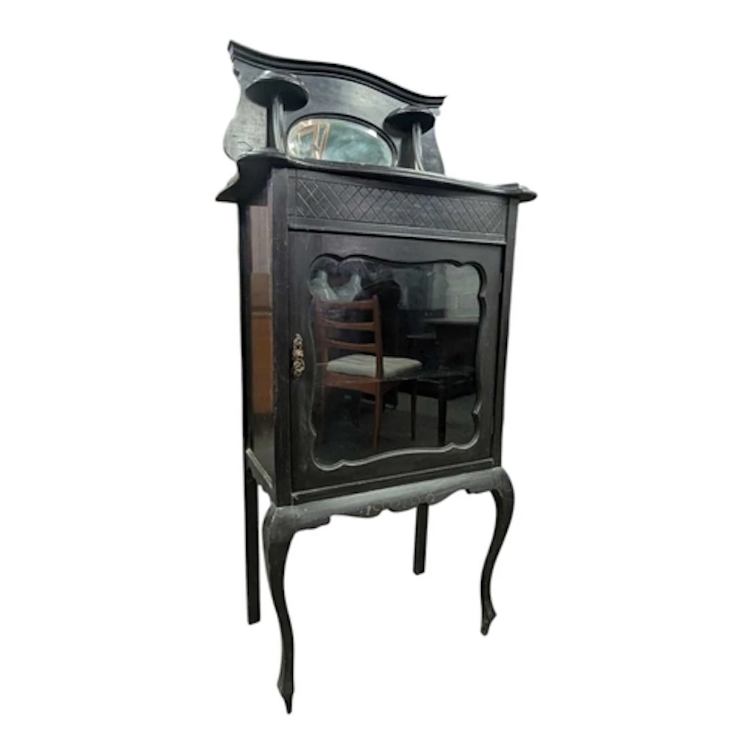 A Victorian 19th century aesthetic ebonised pier display cab...