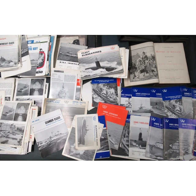 Quantity of Royal Navy related ephemera, together with two v...