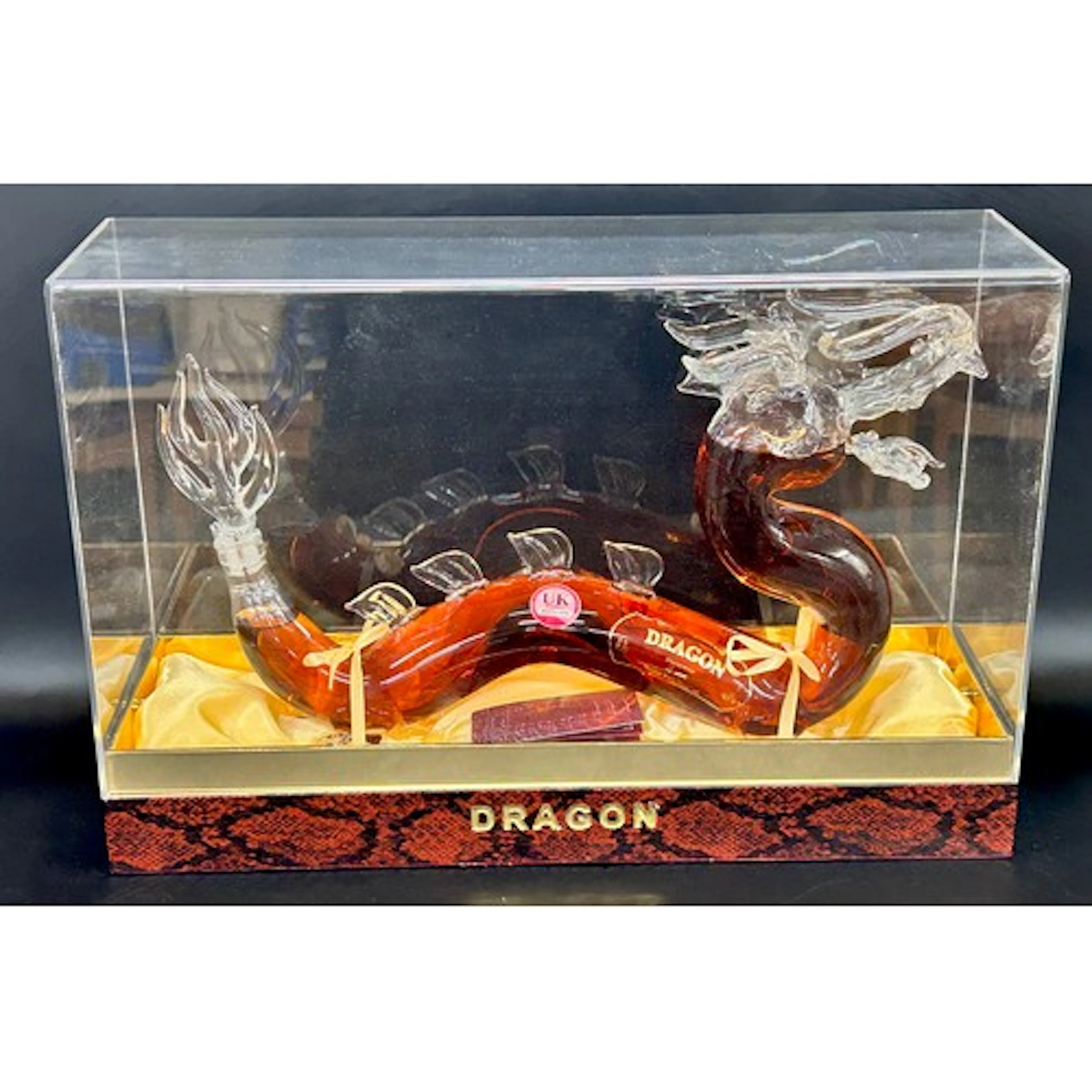 An Armenian Dragon Proshyan brandy, in glass dragon decanter...