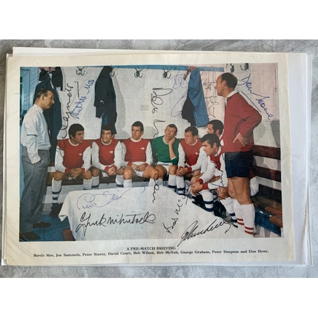 Arsenal Old Signed Football Team Groups: Large colour full p...