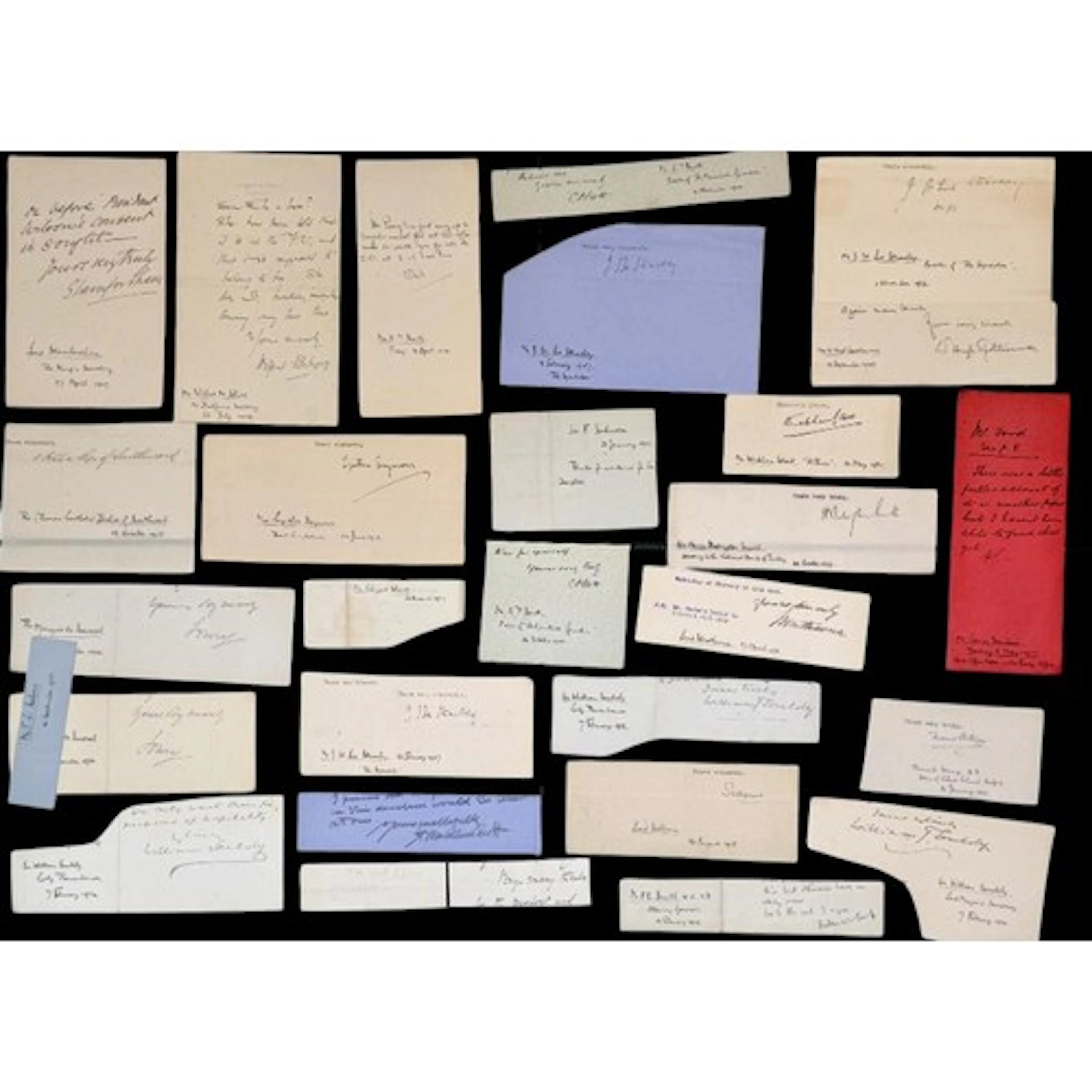 A very large collection of clipped ink autographs of promine...