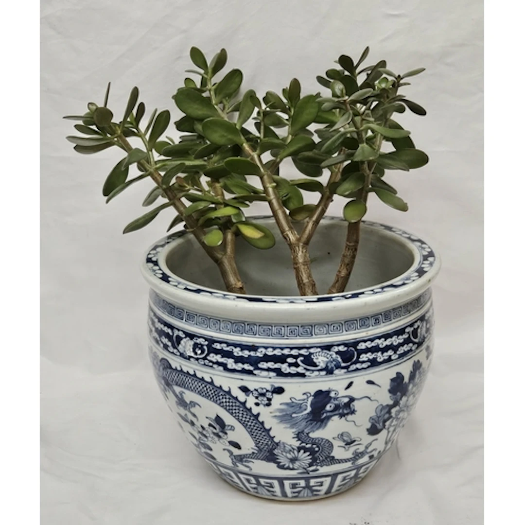 Chinese Blue & White Porcelain Jardiniere C19th, approx. 25c...