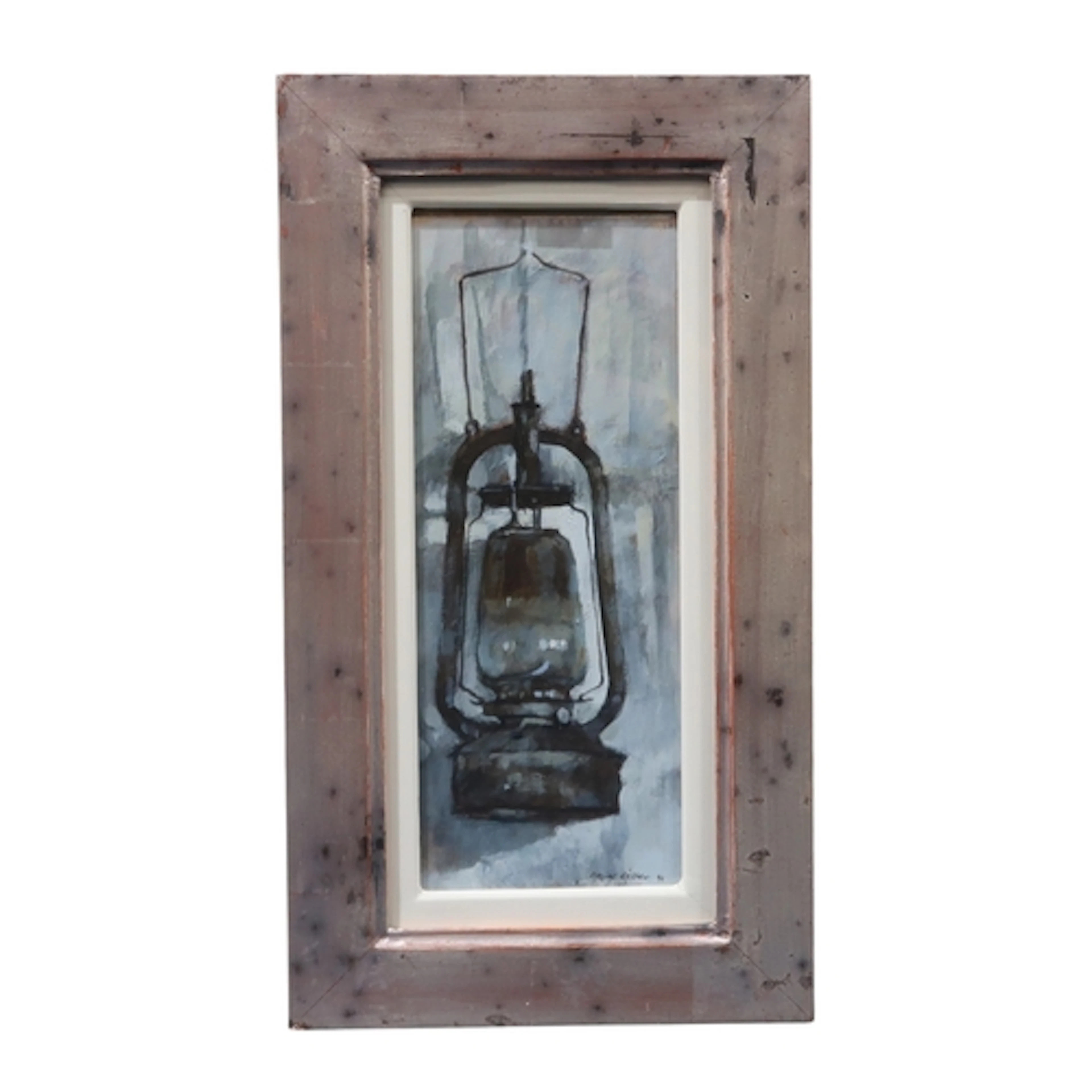 GEORGE GILBERT (ENGLISH b.1940) LAMP STUDY Oil o...