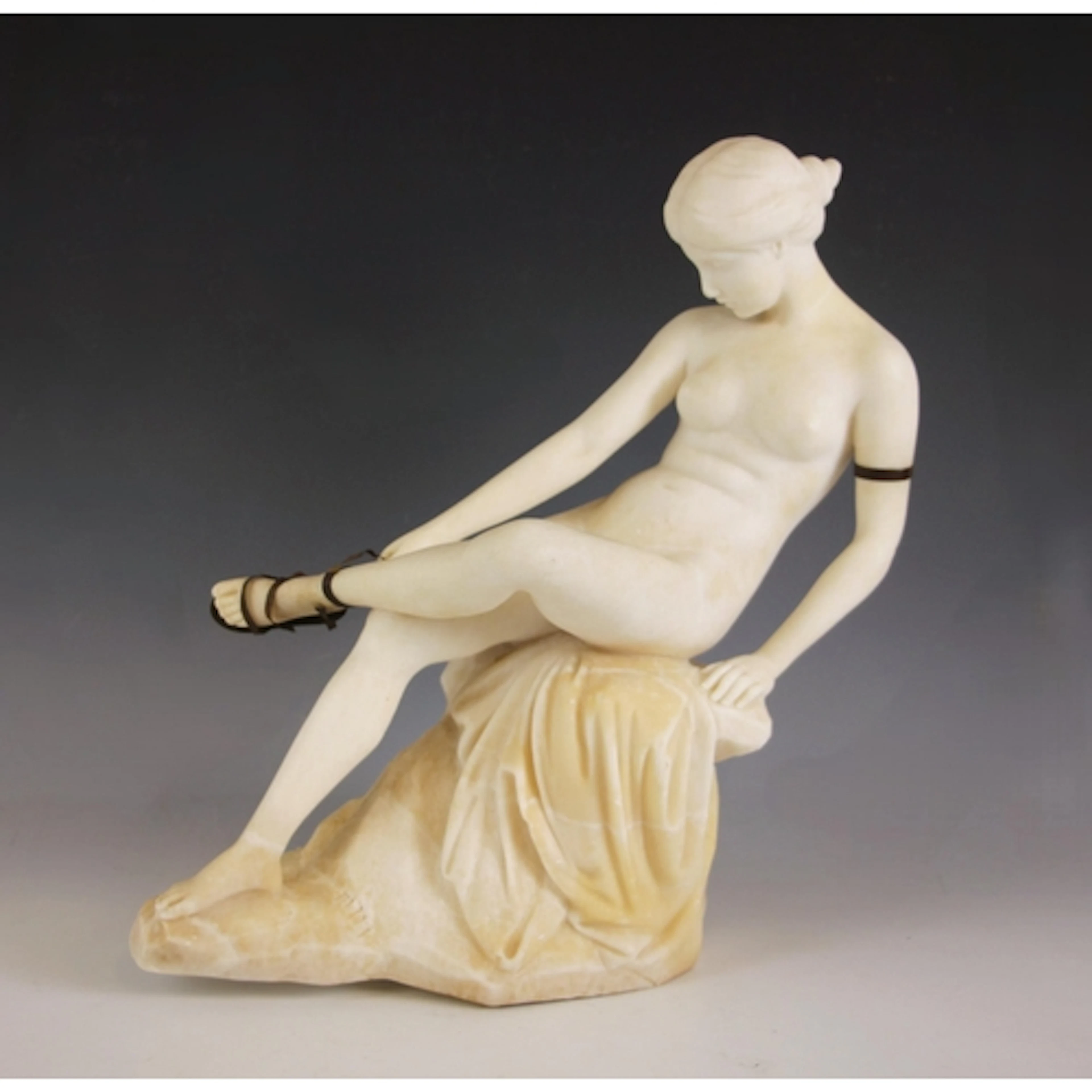 After Ernst Seger (German, 1868-1939 Berlin), a carved alaba...
