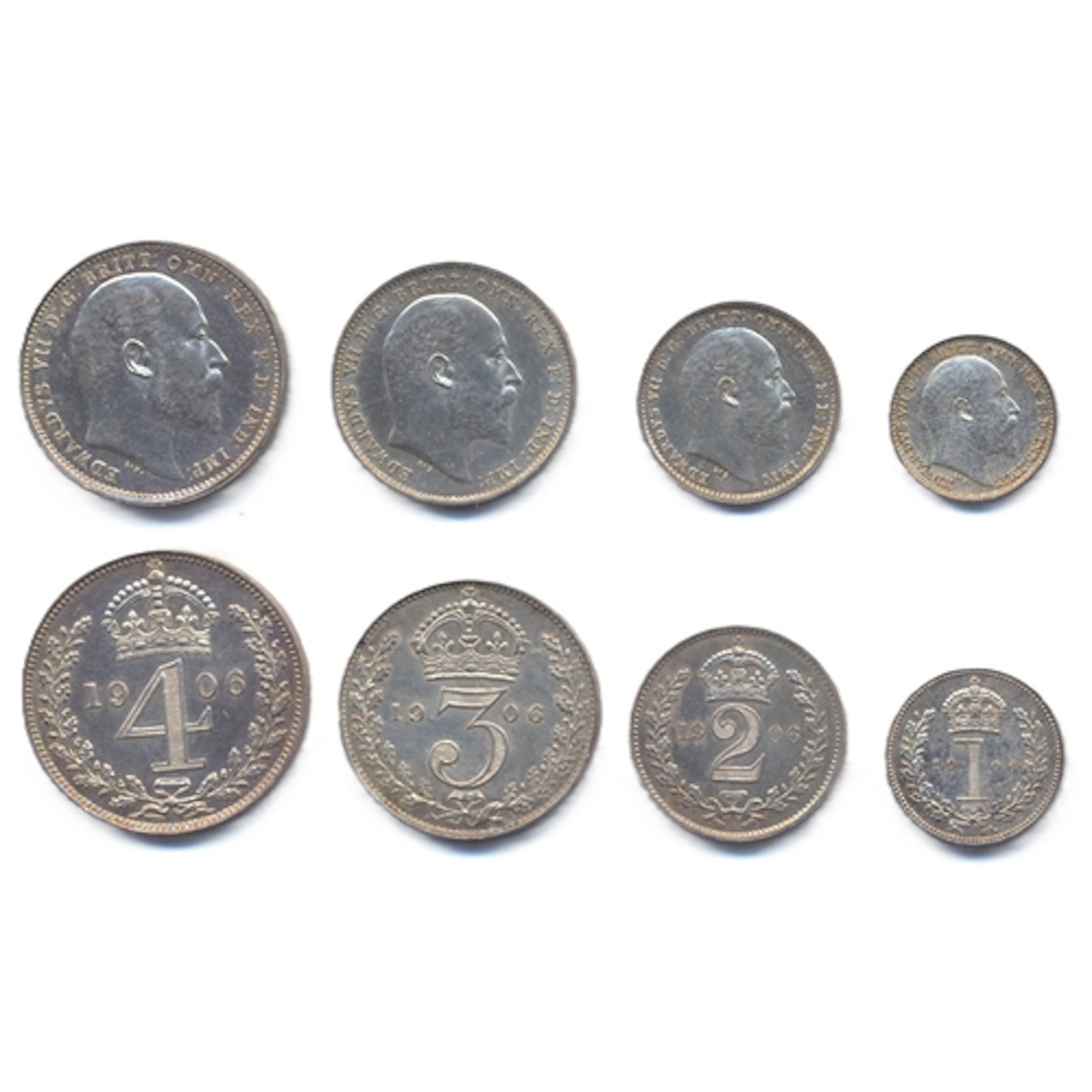 1906 Maundy set extremely fine, even toning. (Y)