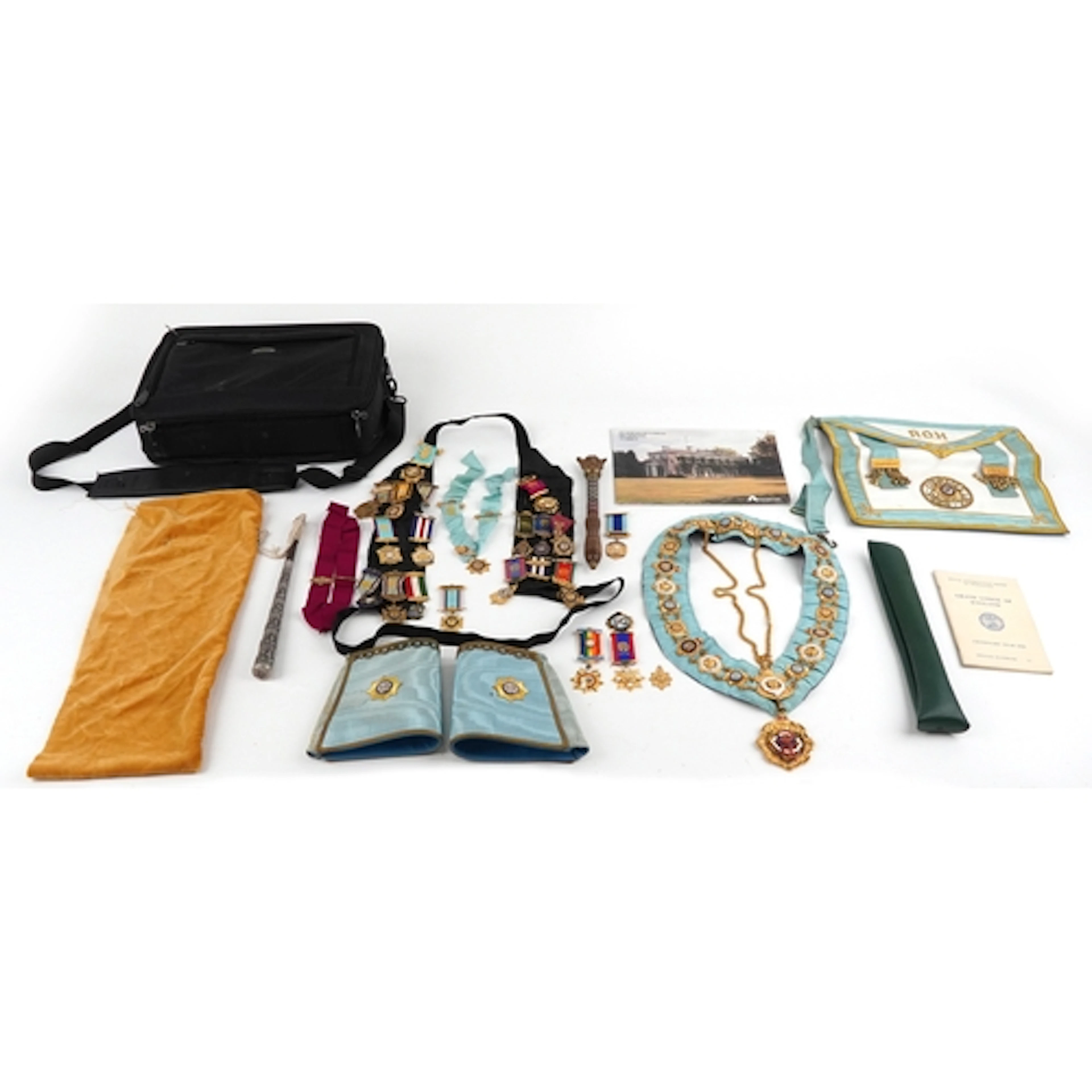 Masonic and RAOB interest memorabilia including enamelled a ...