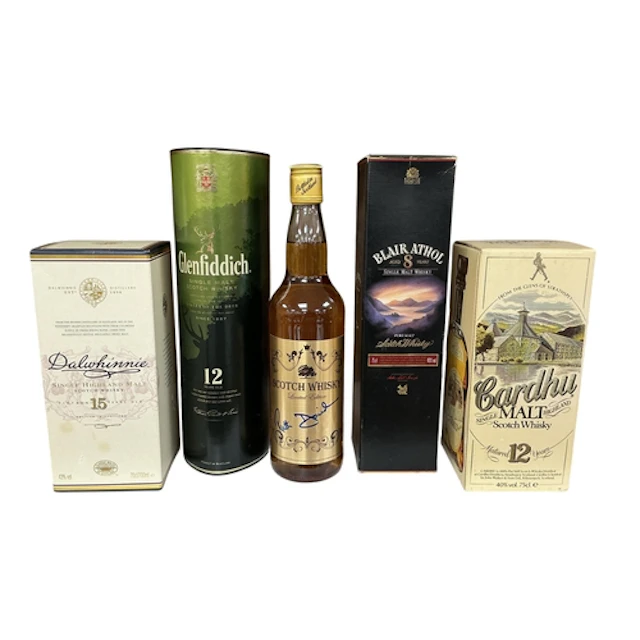 Five bottles of assorted Scotch Whisky to include Dalwhinnie...