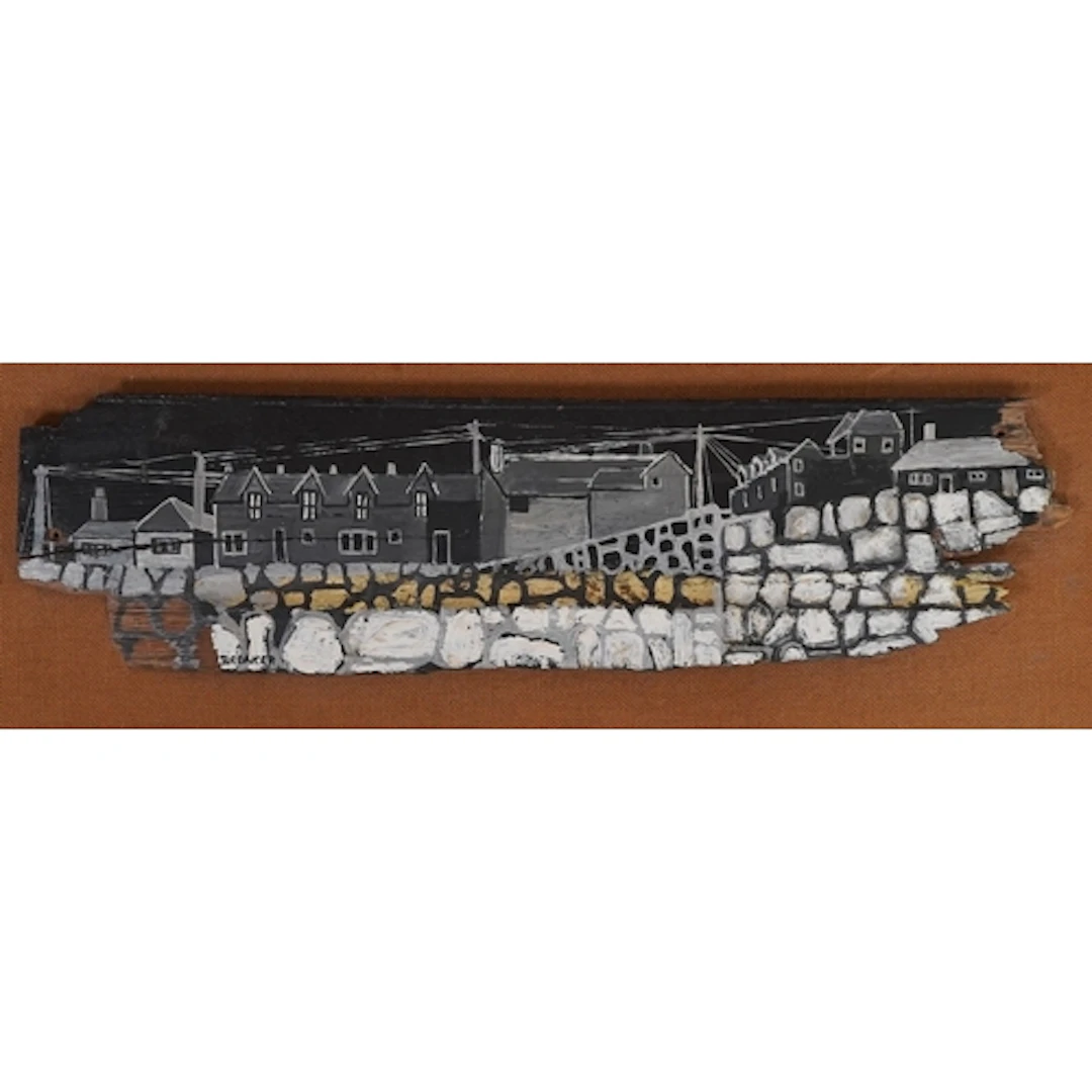 Charles Breaker (1906-1985), 'Black Landscape', signed, Corn...