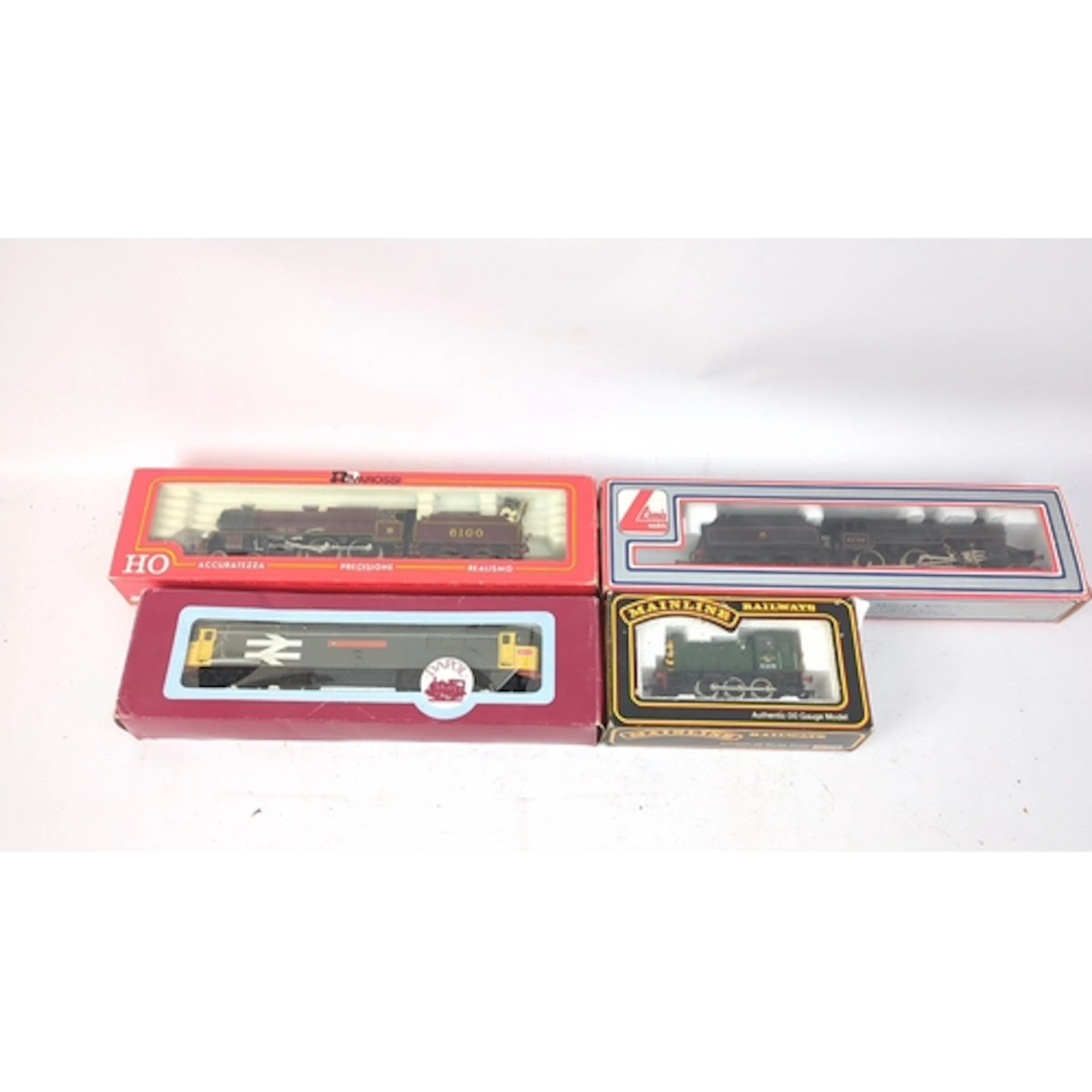 A group of OO/HO gauge model railway locomotives, variously ...