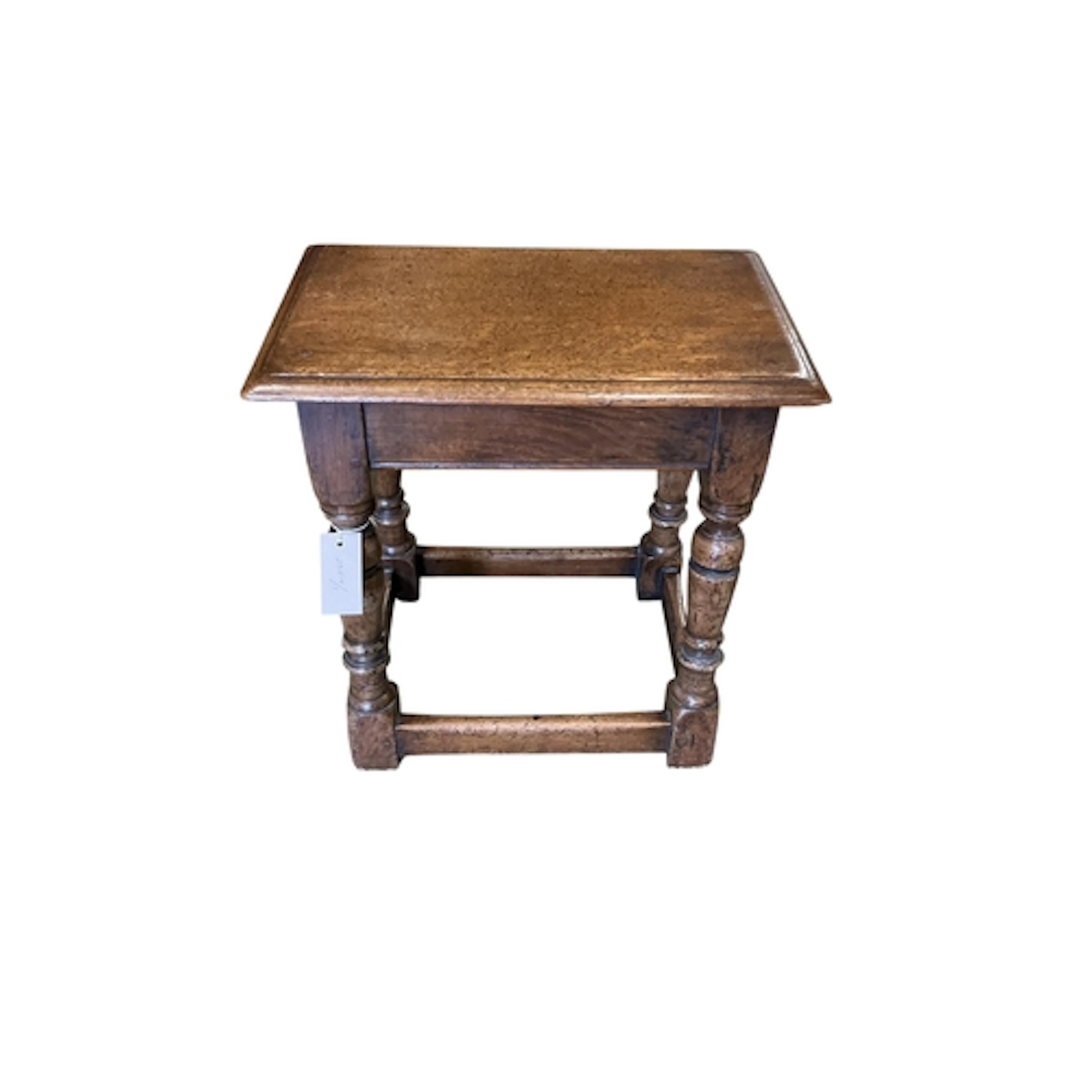 An oak joint stool, width 44cm, depth 28cm, height 46cm...