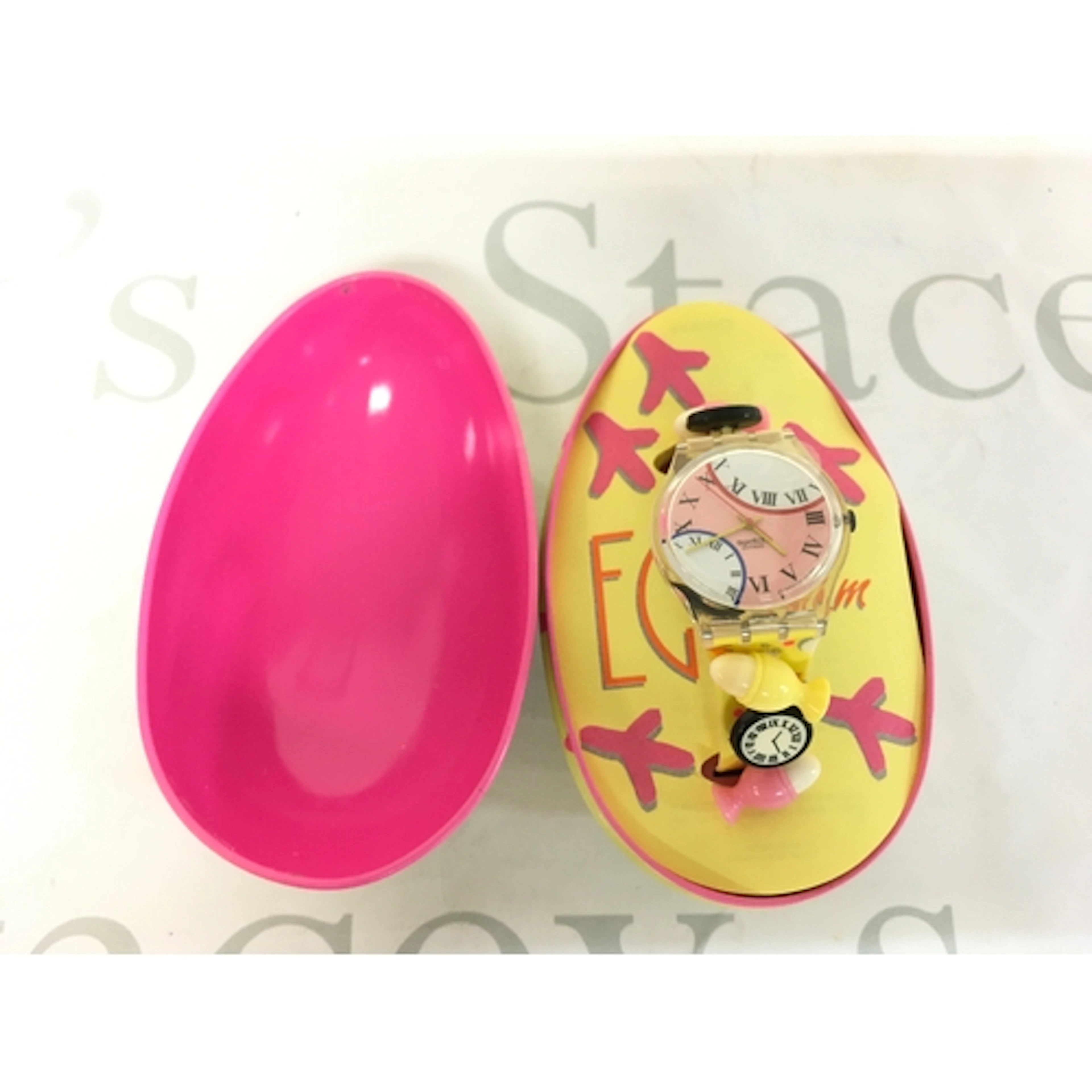 1994 Swatch "Eggs Dream" GZ128 special edition watch housed ...