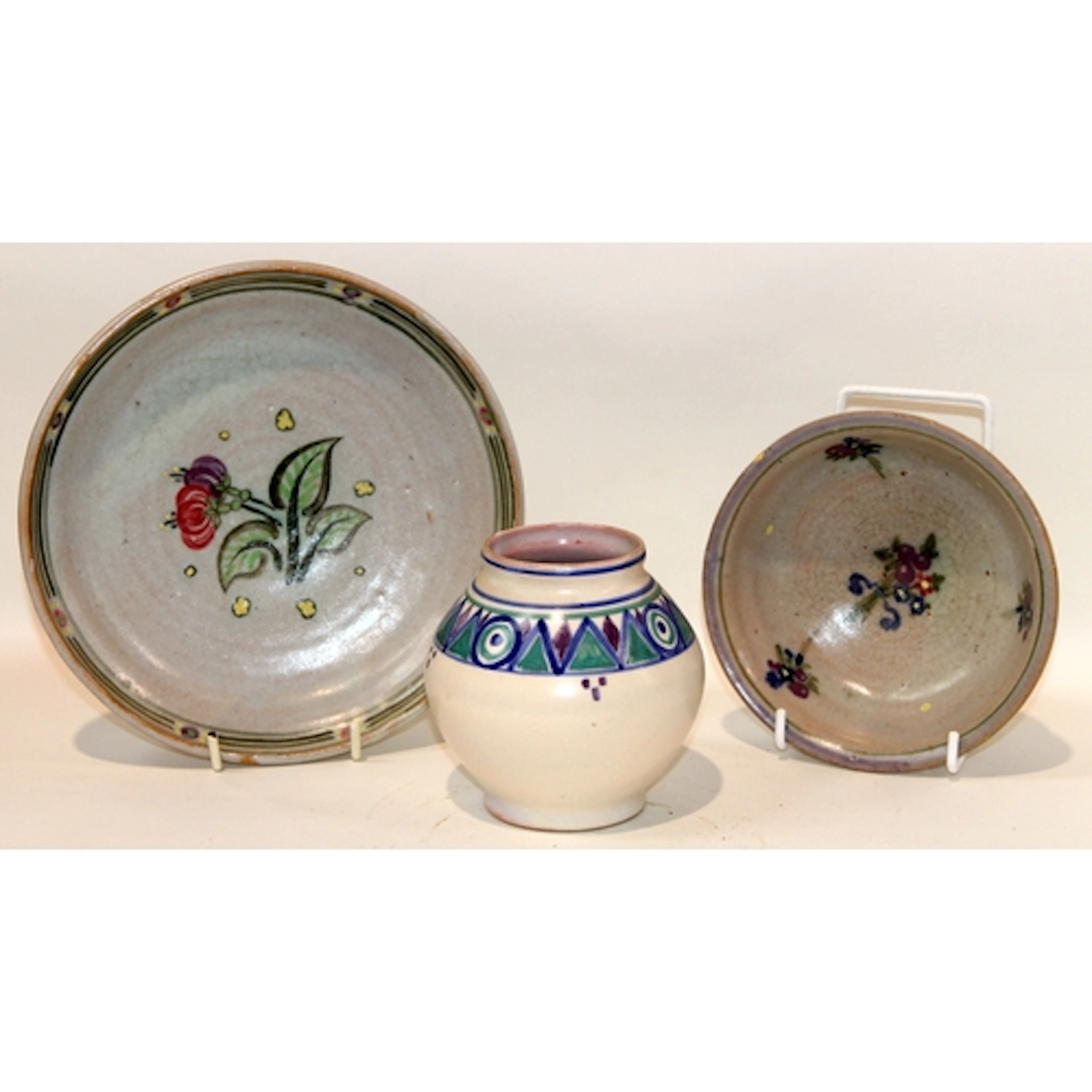 Poole Pottery Carter Stabler Adams shape 413 AM pattern shal...