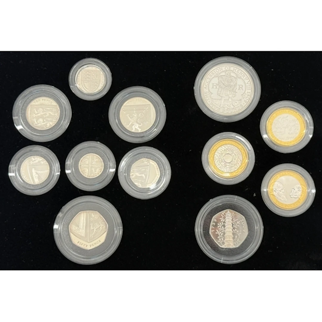 UK 2009 The Royal Mint Silver Proof Coin Year Set, comprisin...