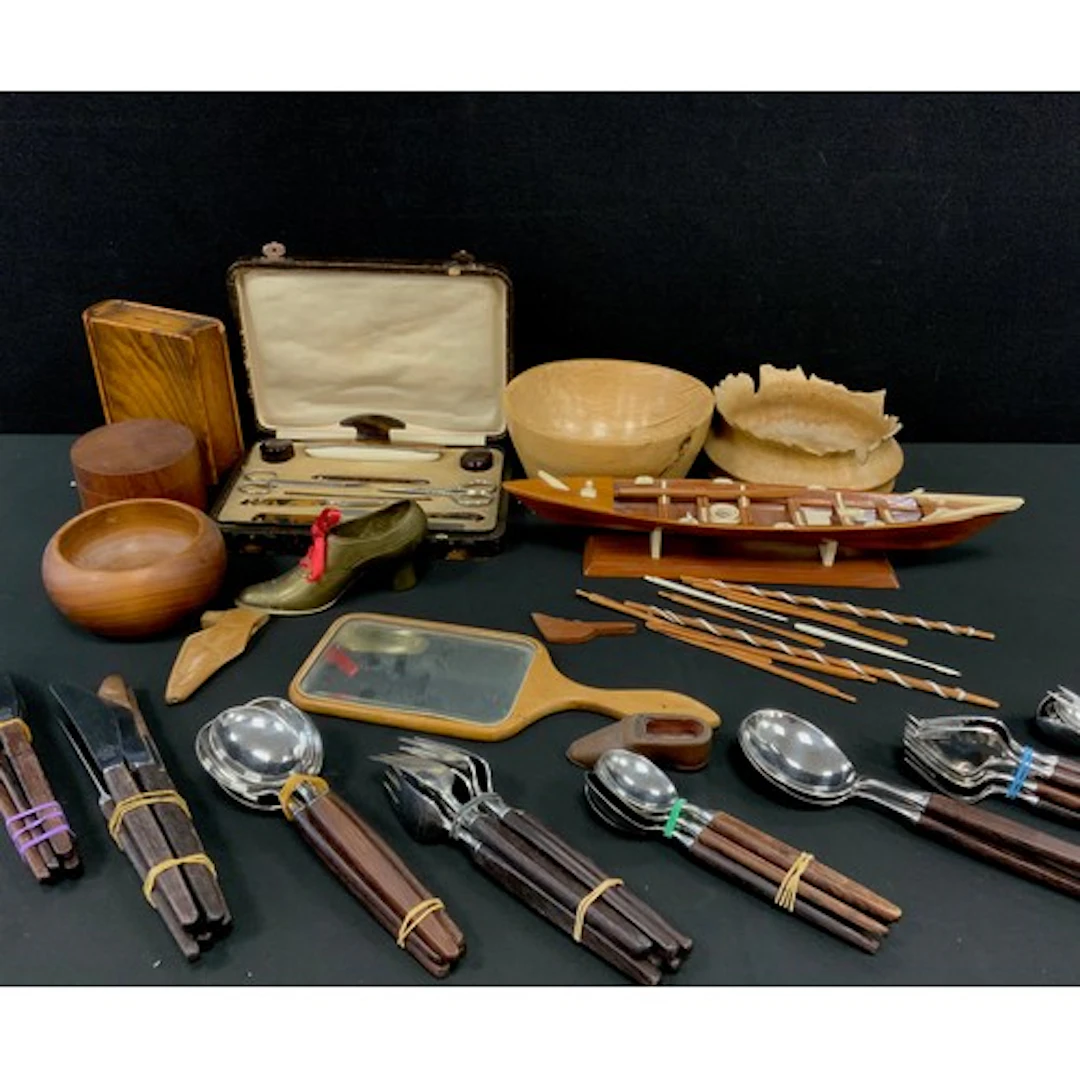 A mid 20th century Danish Lundtofte six setting canteen desi...