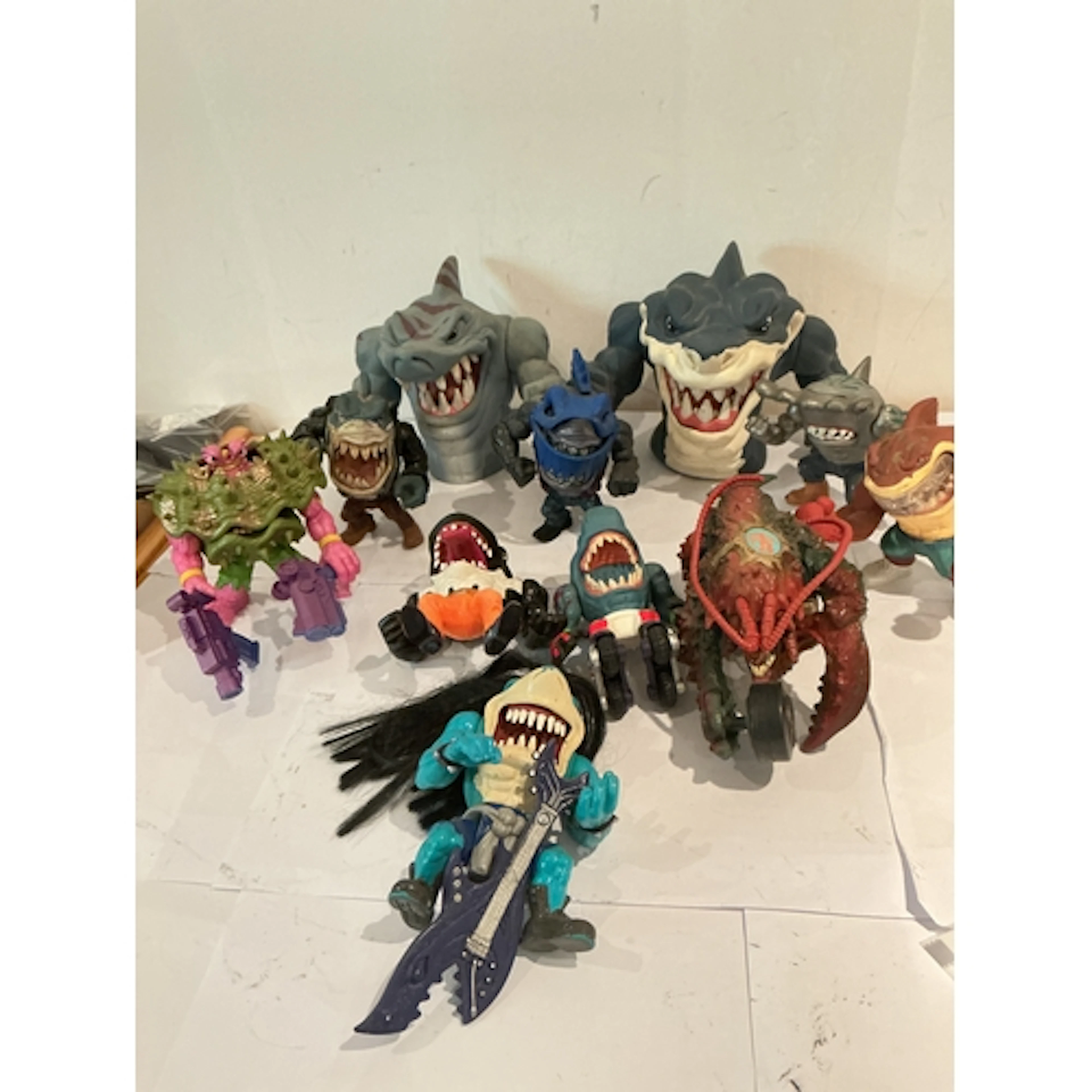 A Collection Of Loose Street Sharks By Mattel. No Reserve.