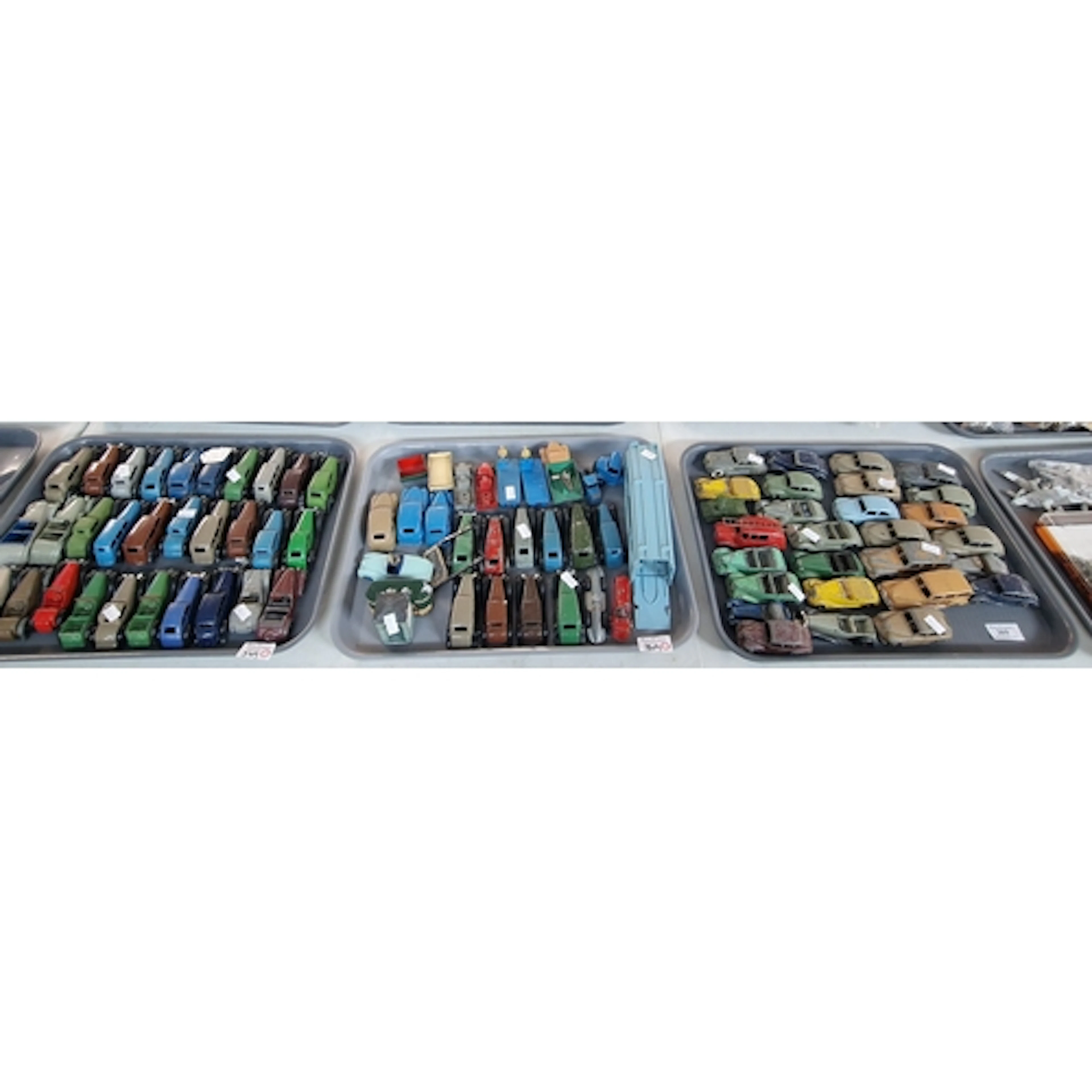 Large collection of vintage playworn diecast model vehicles,...