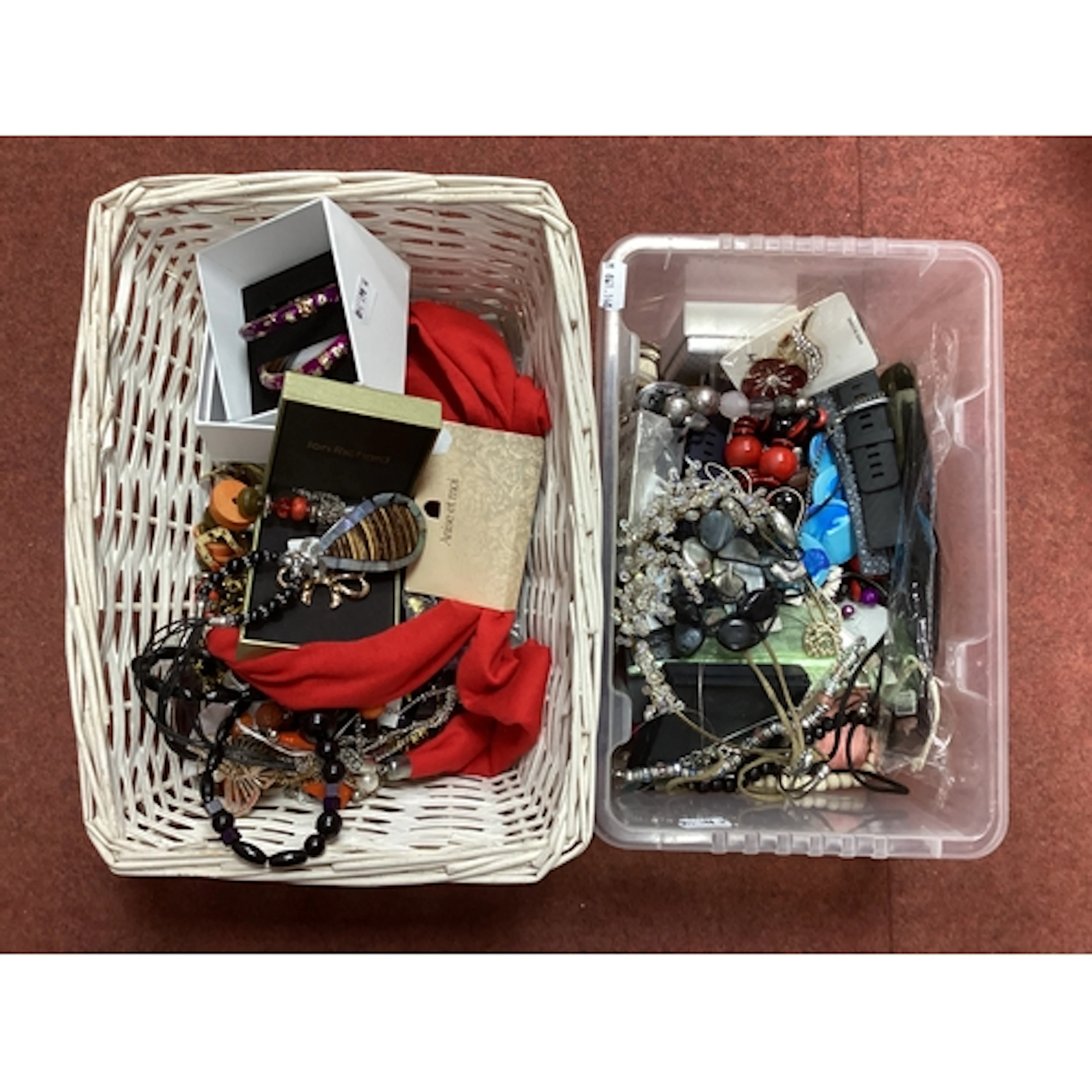 Assorted Costume Jewellery, including beaded tiara, bead nec...