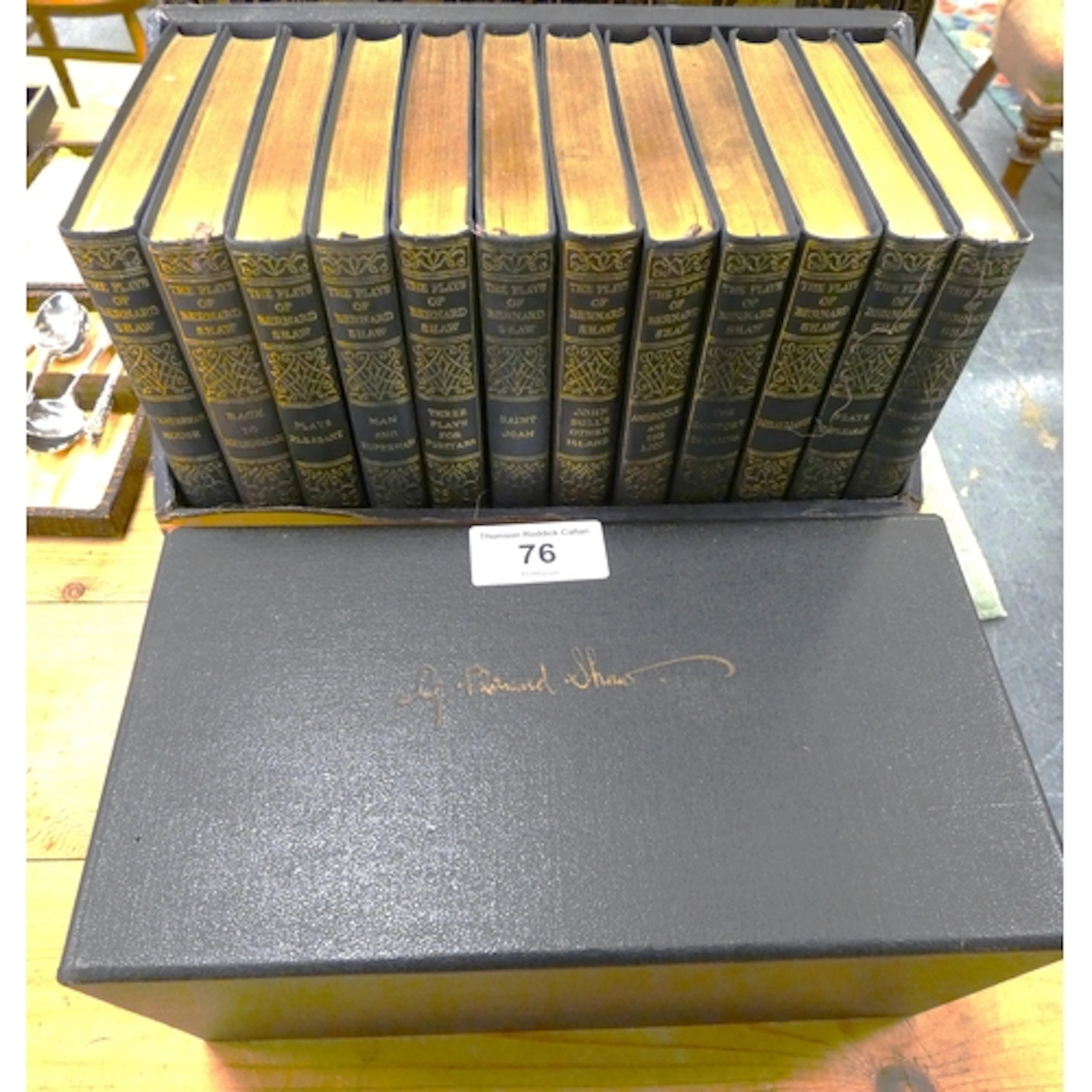 Set of twelve novels of The Plays of Bernard Shaw, bound in ...
