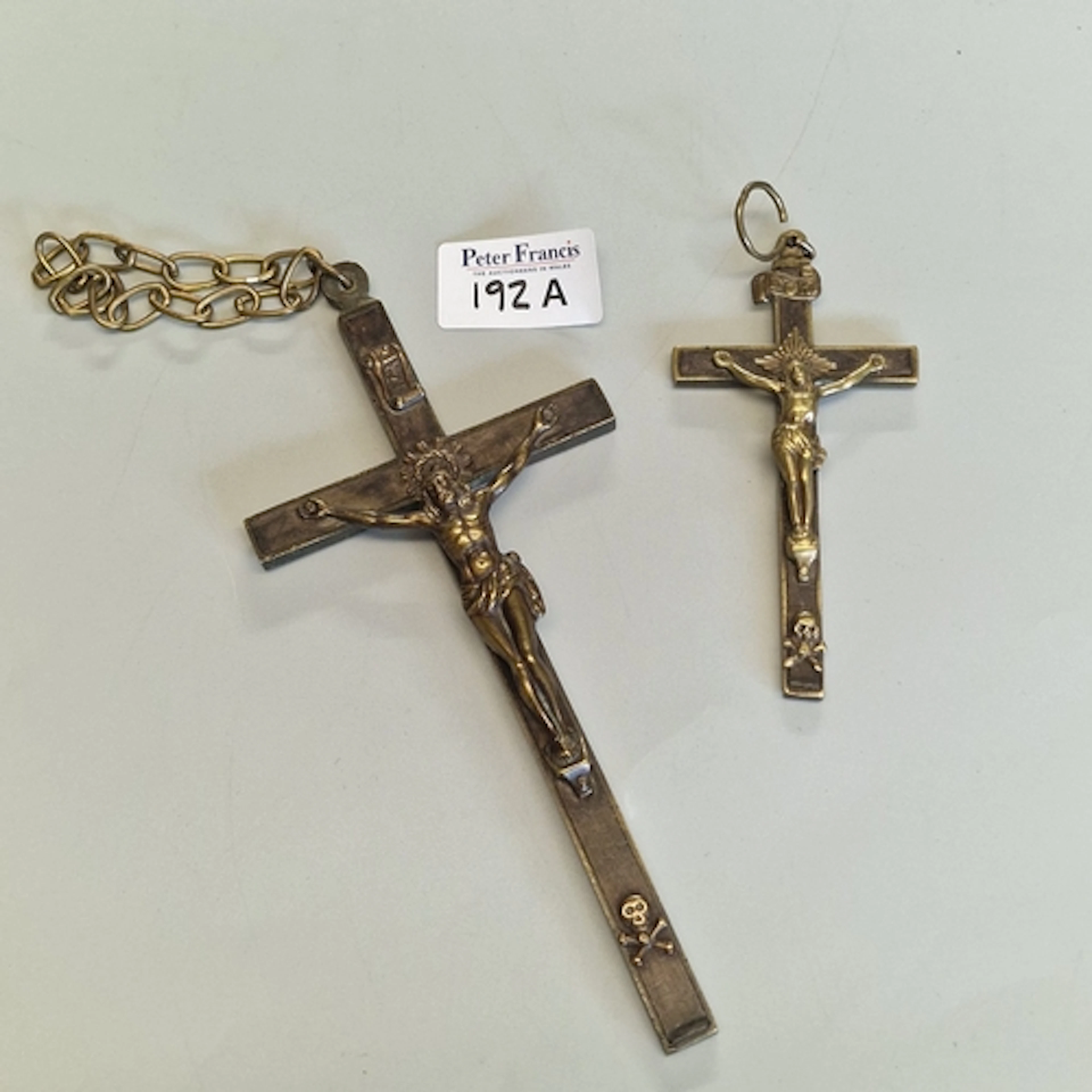 Two early 20th century German chaplain’s pectoral crosses, t...