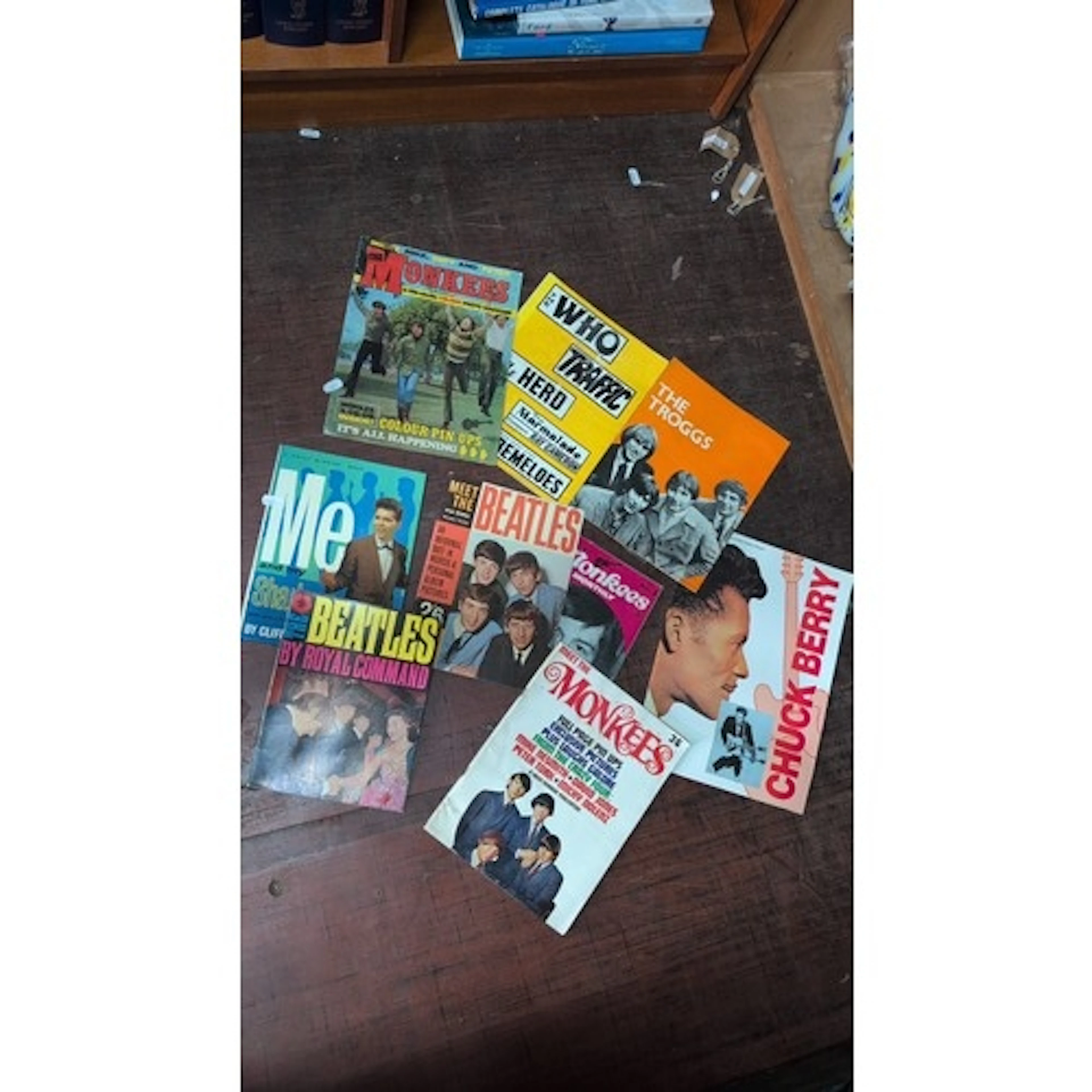 A collection of mid-20th-century pop-music paper ephemera in...