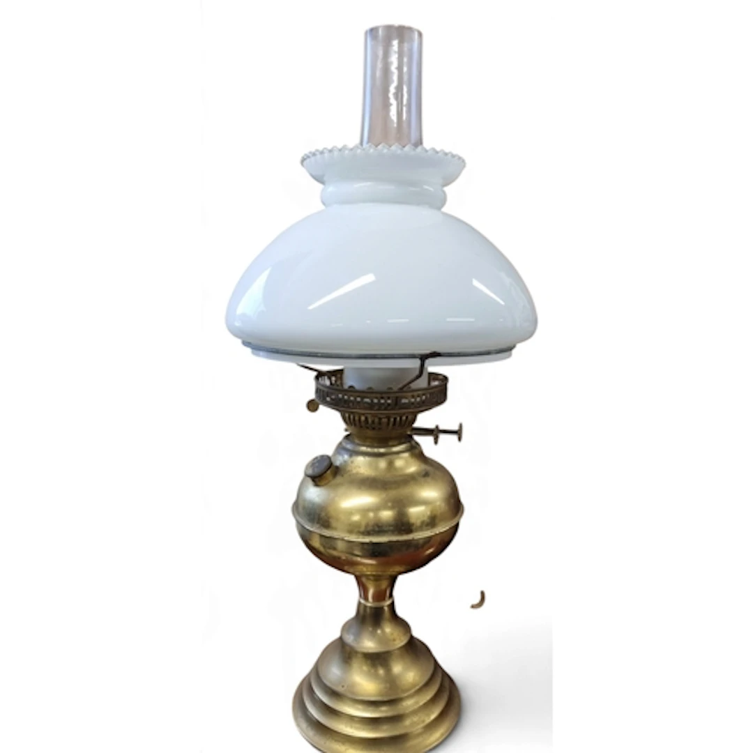 A good Oil Lamp converted. H 51 cm approx.