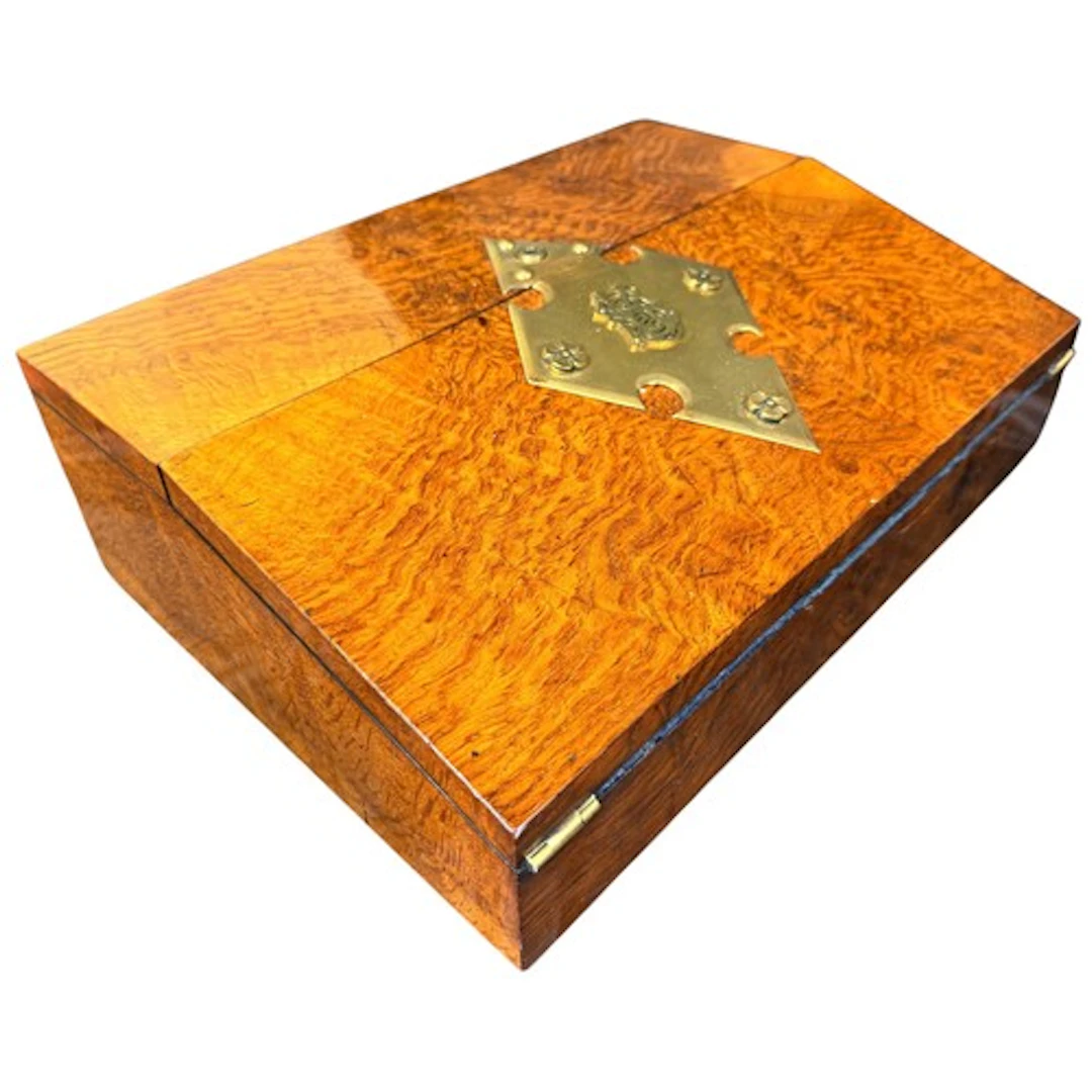 A Victorian writing box by Betjeman, principally in pollard ...