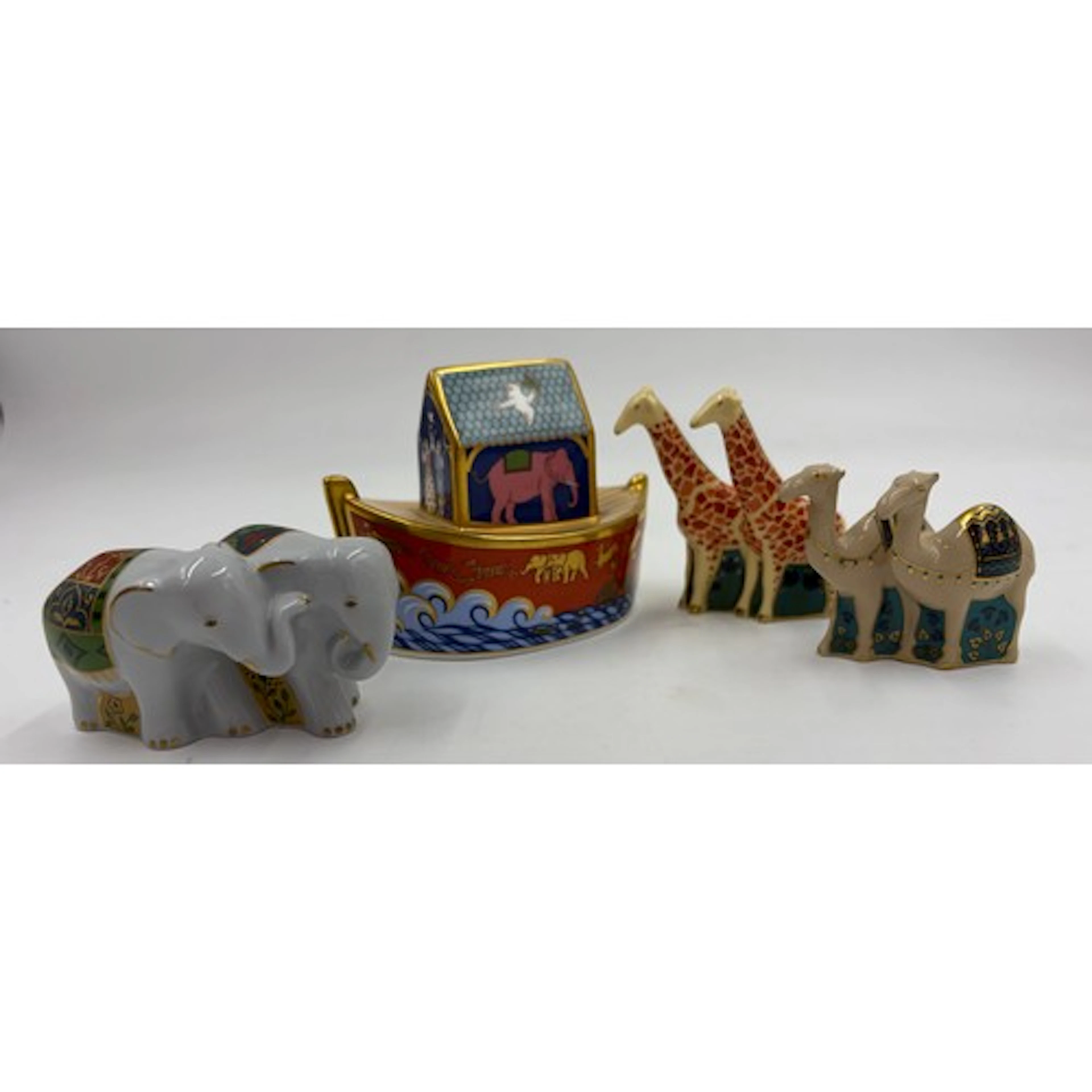 Royal Crown Derby Paperweights: Noah's Ark to include Ark, E...