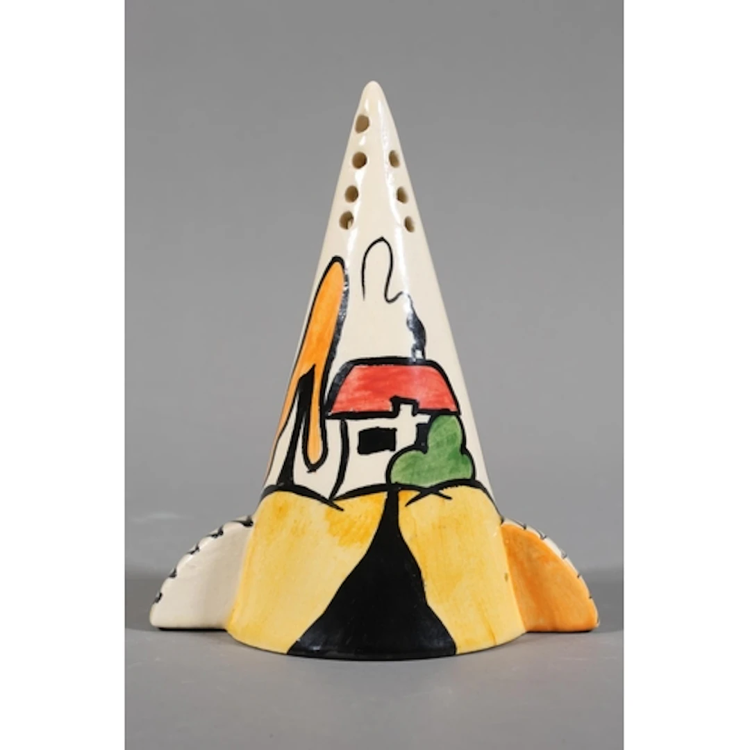 Lorna Bailey Clarice Cliff style pattern sugar sifter, produ...