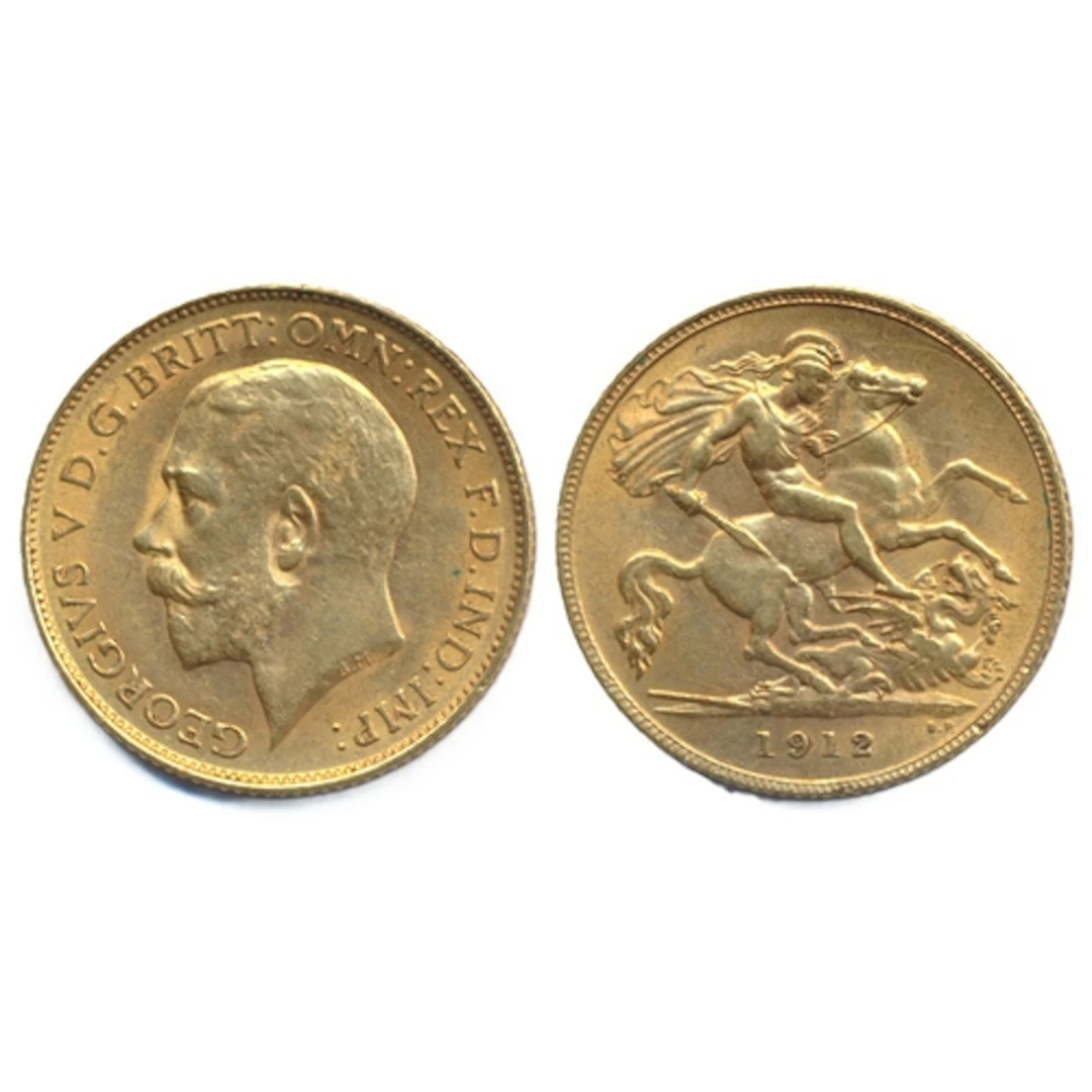 Investment Gold Lot - Documents Required. 1912 half sovereig...