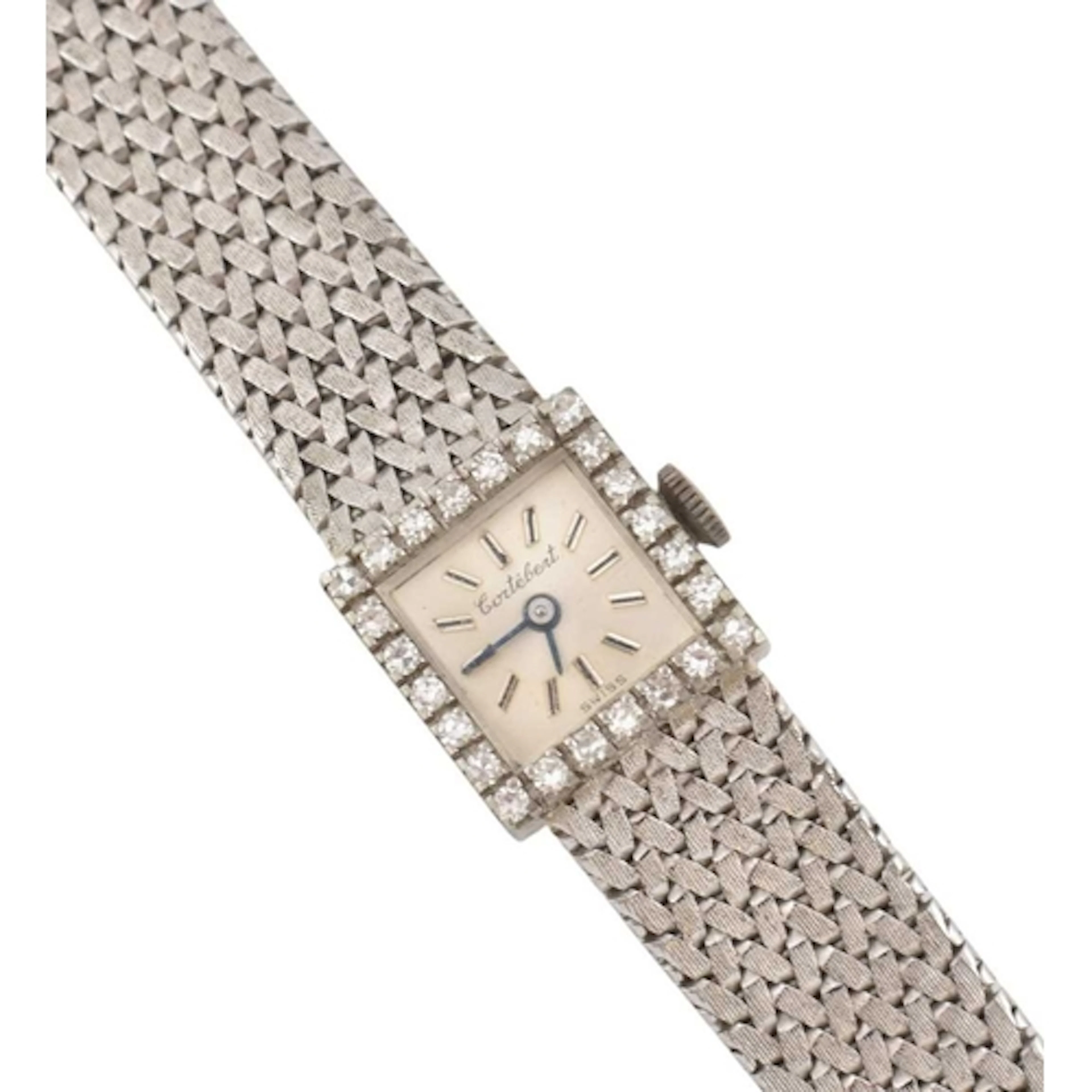 An 18ct white gold and diamond Cortebert cocktail wristwatch...
