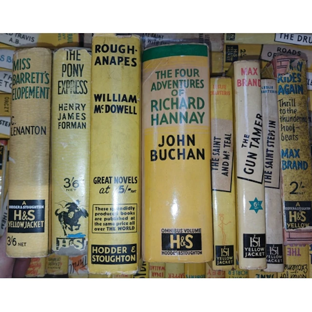 A box of assorted Hodder & Stoughton yellow jackets, various...