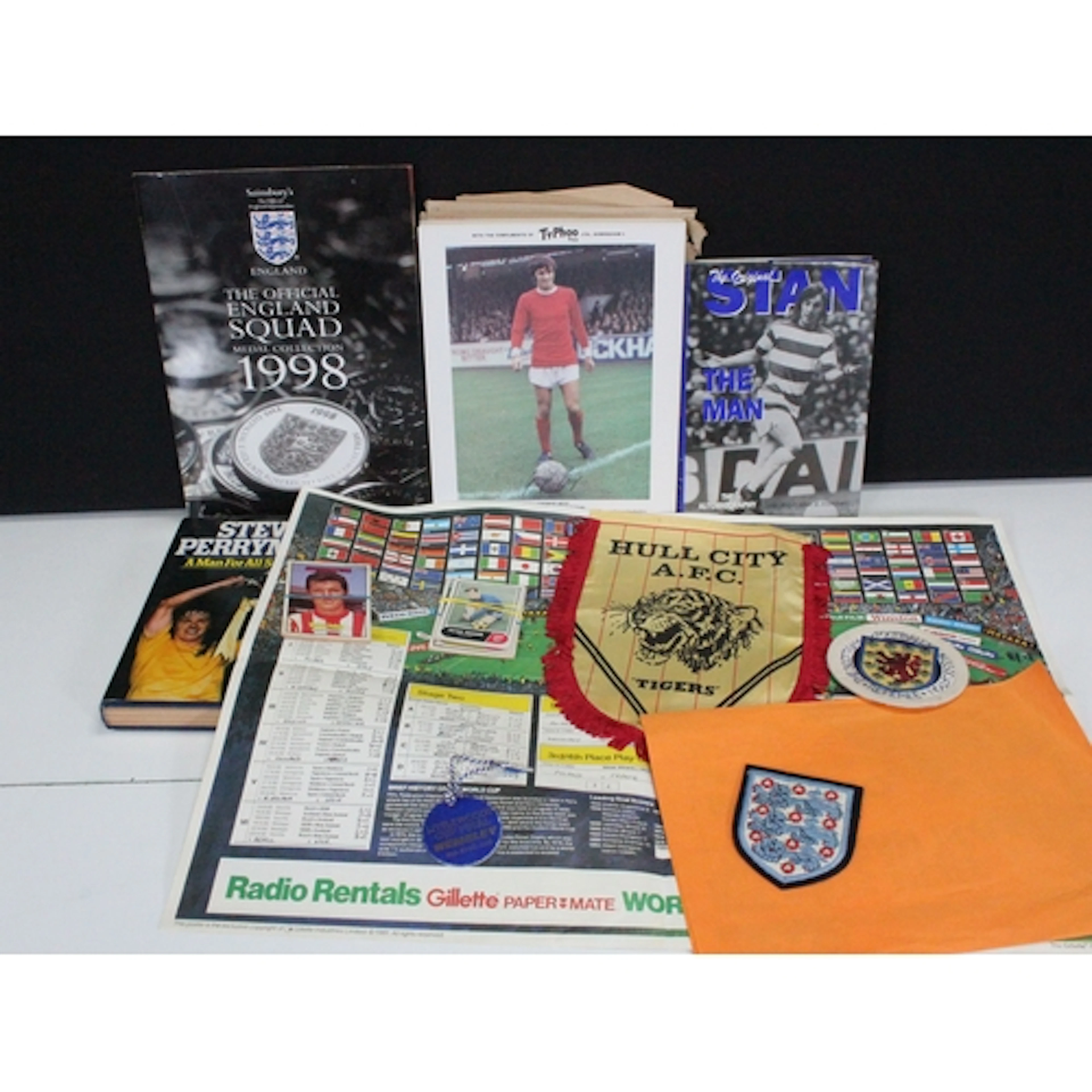 Collection of vintage football memorabilia and collectables ...