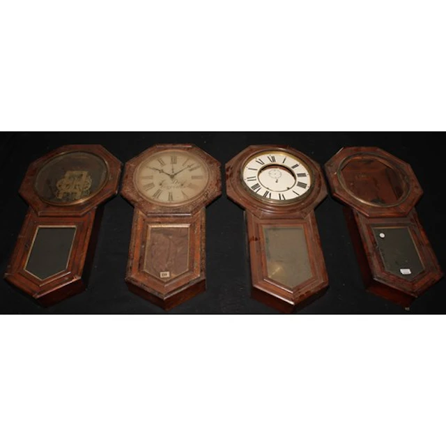 A 19th century rosewood wall clock, 28.5cm dial inscribed L ...