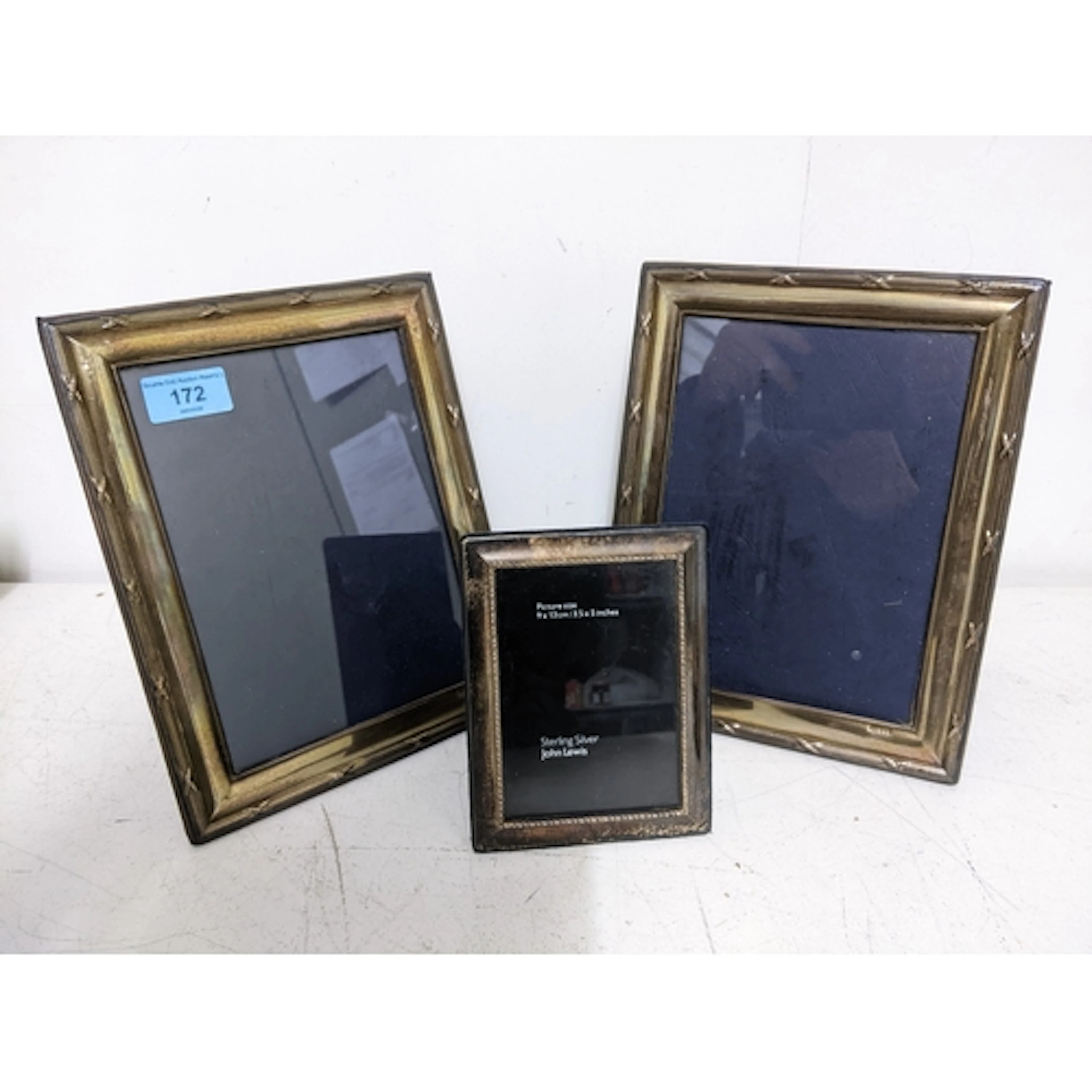 A pair of Elizabeth II Keyford Frames Ltd silver fronted str...