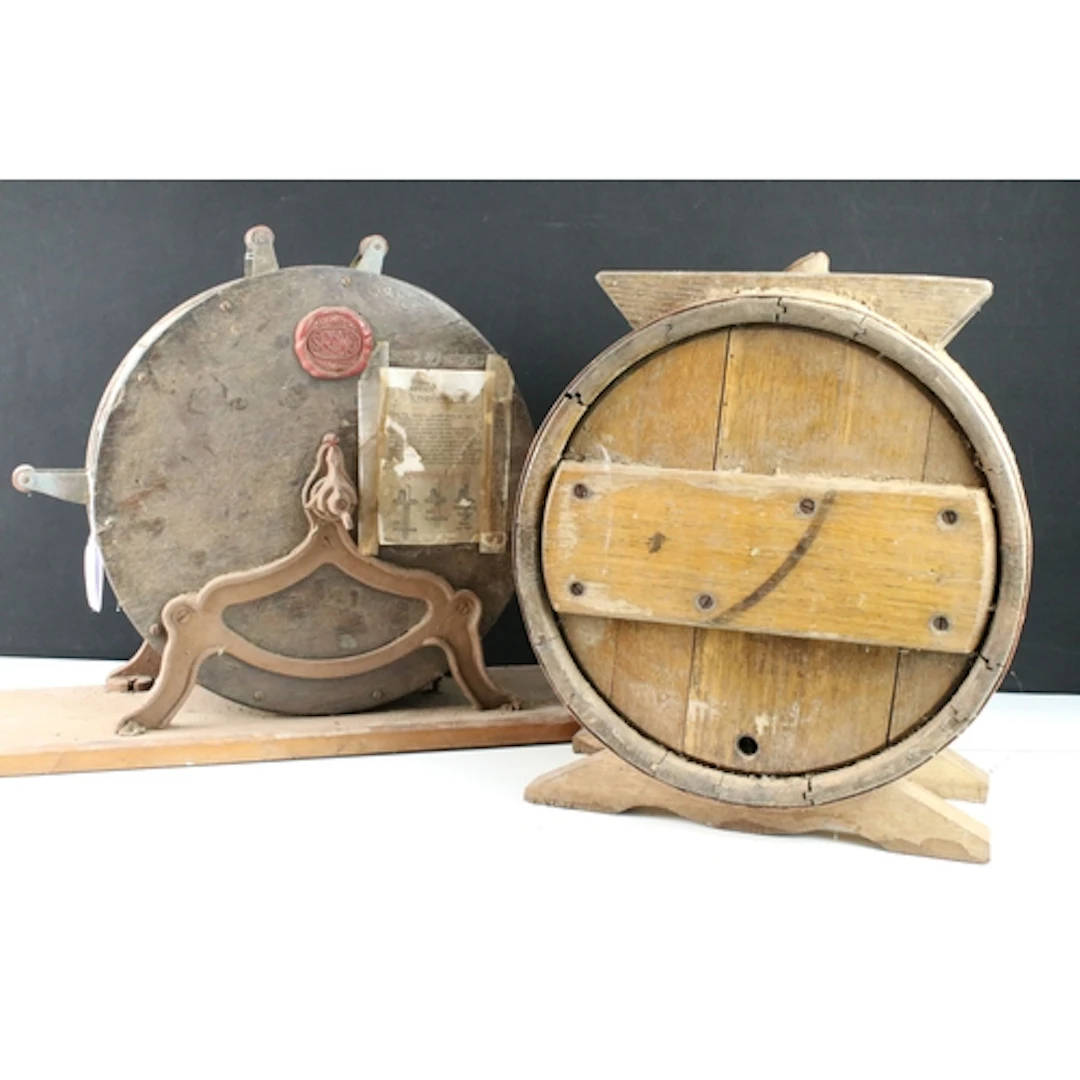Spong cast iron and wood knife sharpener, together with an ...