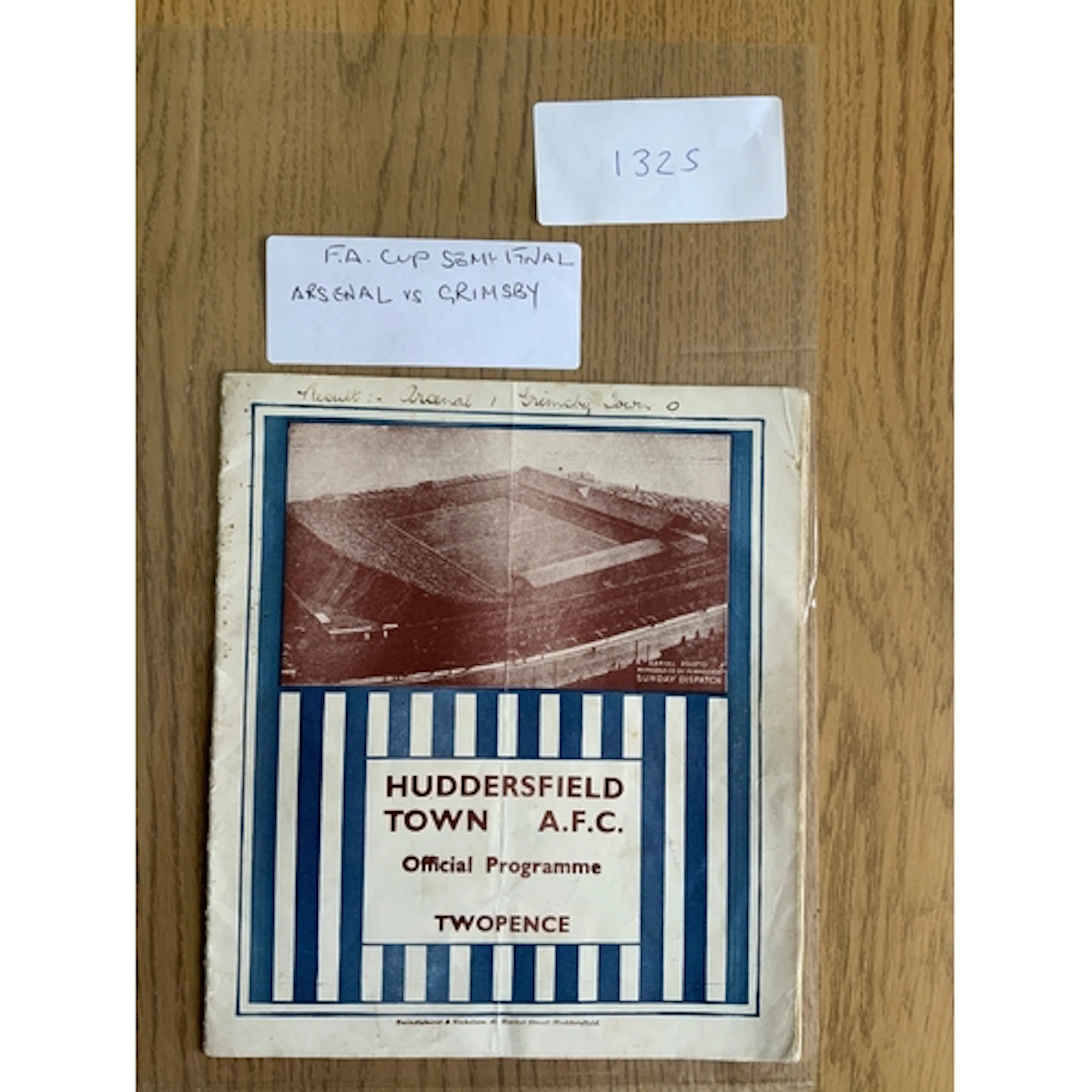 1936 FA Cup Semi Final Football Programme: Grimsby Town v Ar...