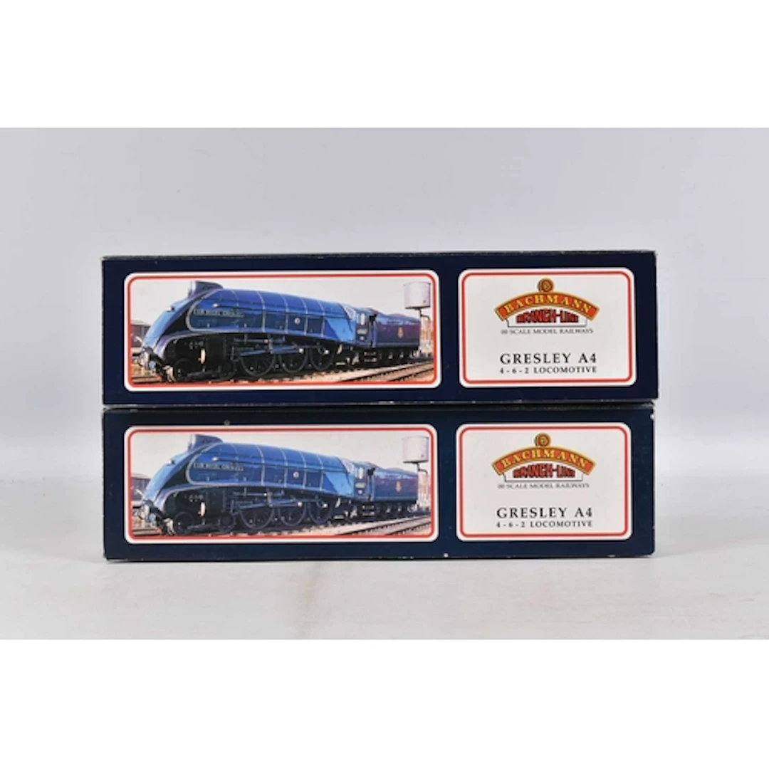 TWO BOXED BACHMANN OO GAUGE A4 CLASS LOCOMOTIVE AND TENDERS,...