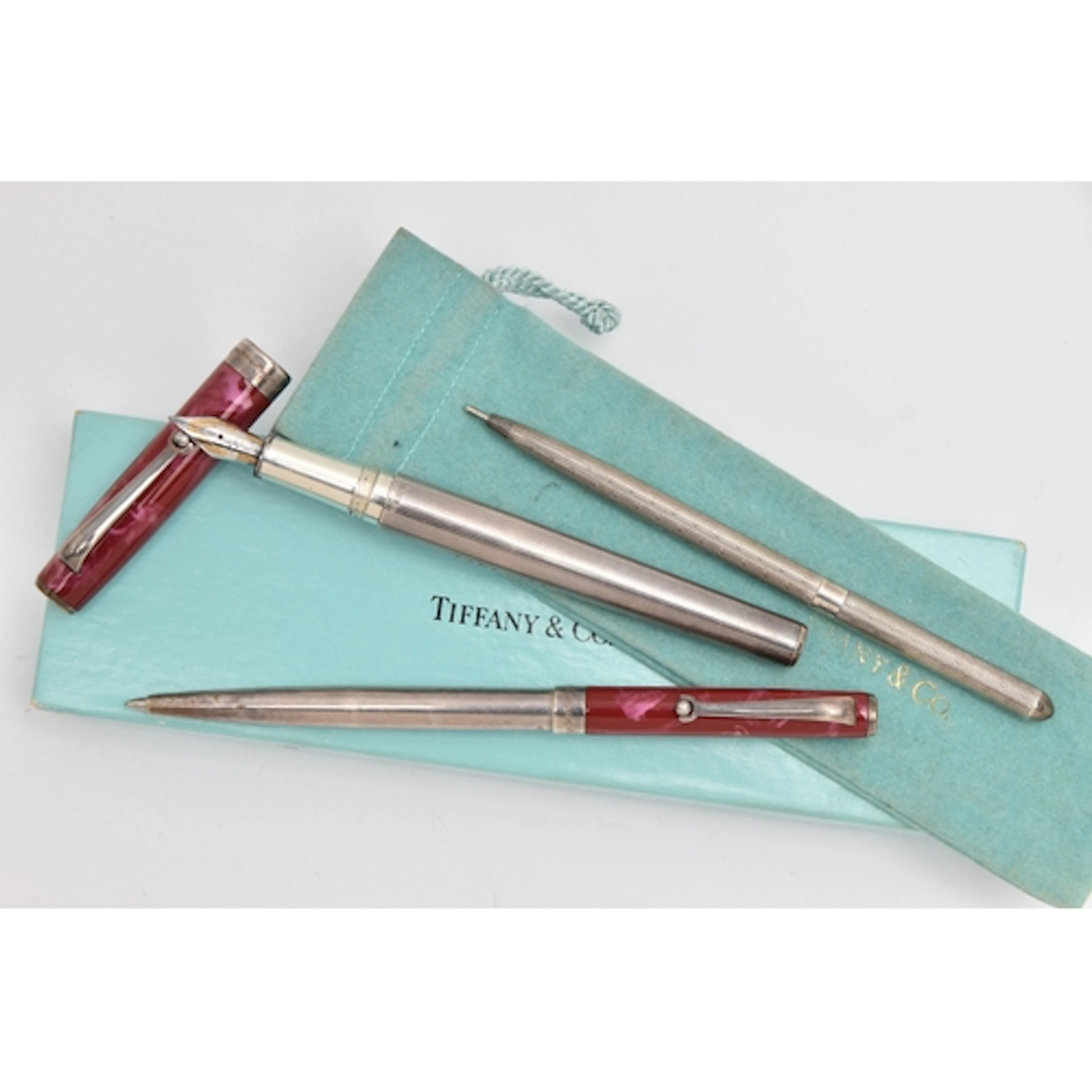 THREE PENS, to include a 'Montegrappa' fountain pen with whi...